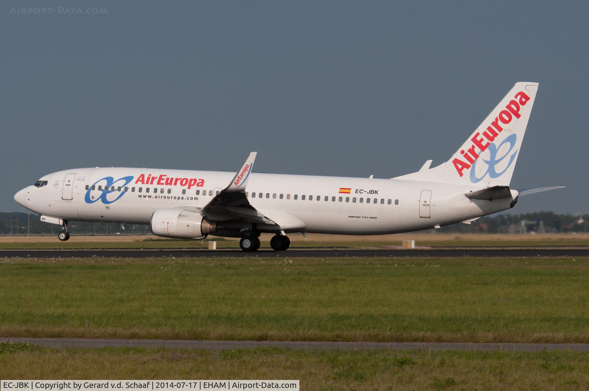 EC-JBK, 2004 Boeing 737-85P C/N 33973, Schiphol, July 2014