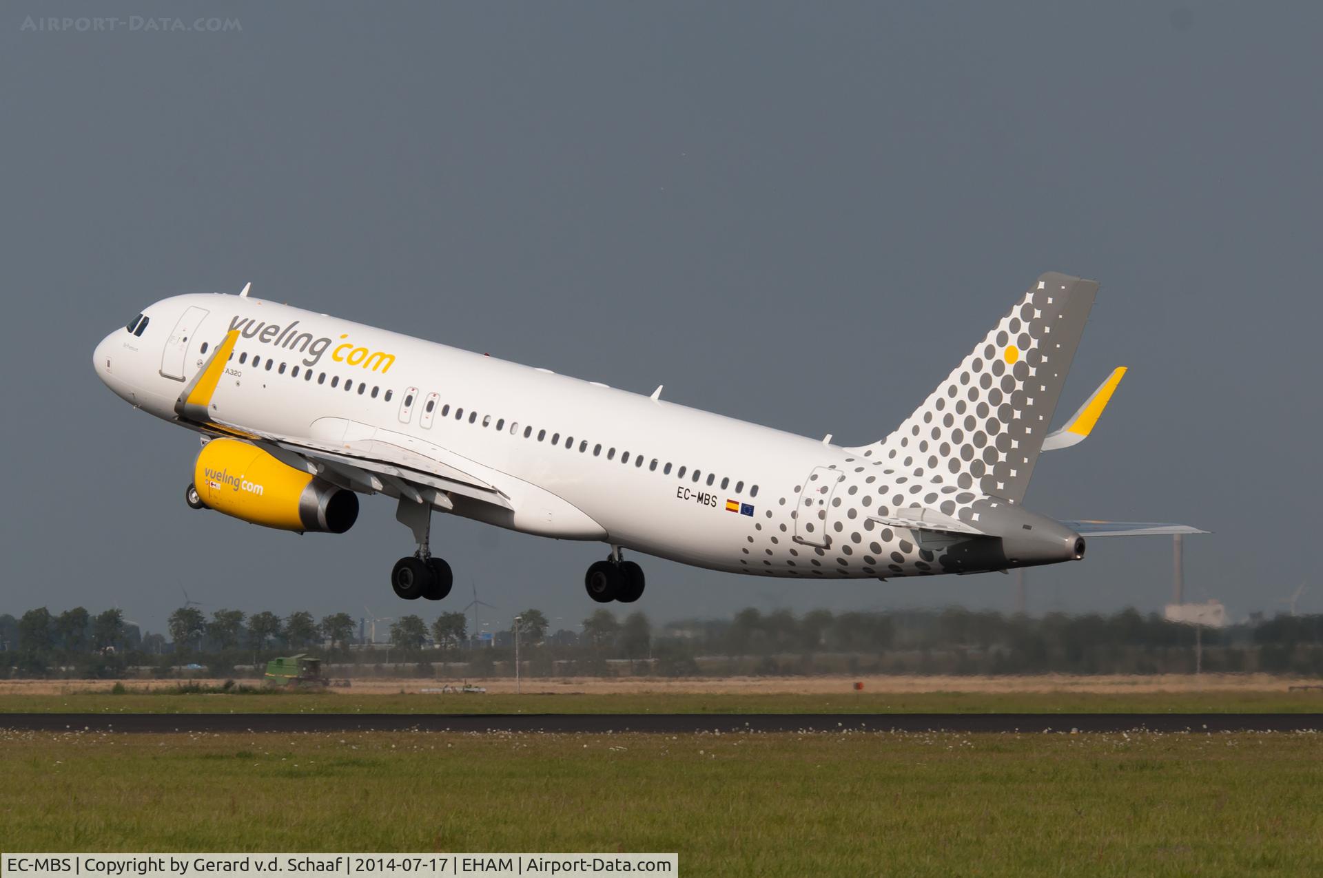 EC-MBS, 2014 Airbus A320-232 C/N 6123, Schiphol, July 2014