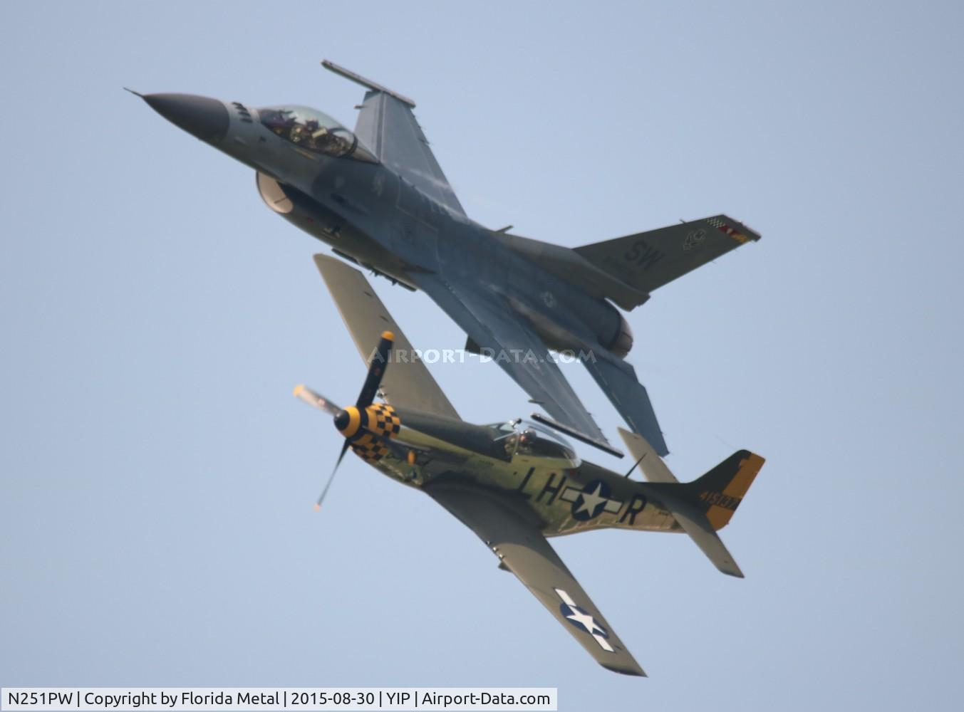 N251PW, 1944 North American P-51D Mustang C/N 122-31945, Baby Duck with F-16