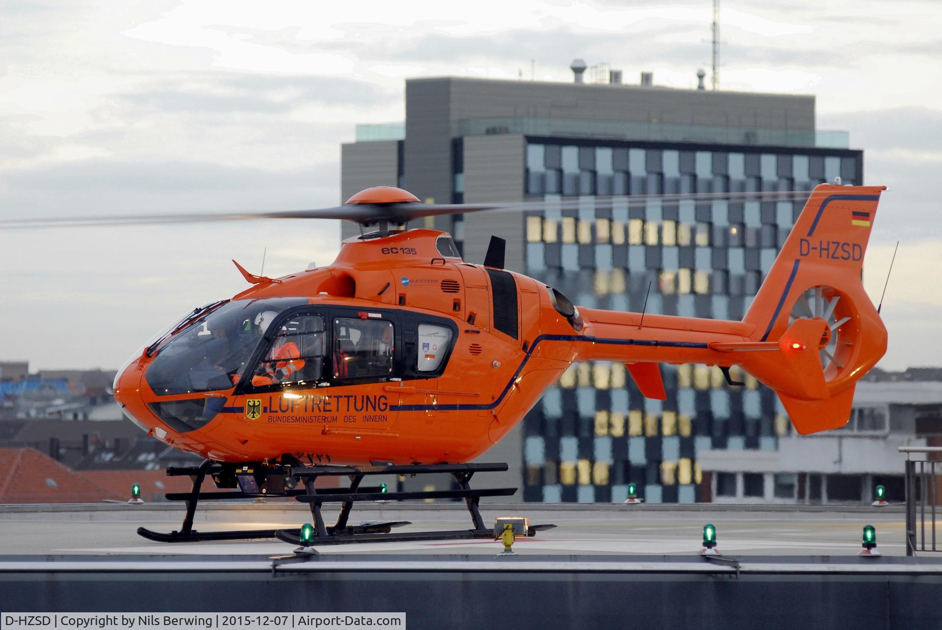 D-HZSD, 2007 Eurocopter EC-135T-2+ C/N 0553, CHX12 @ UKSH