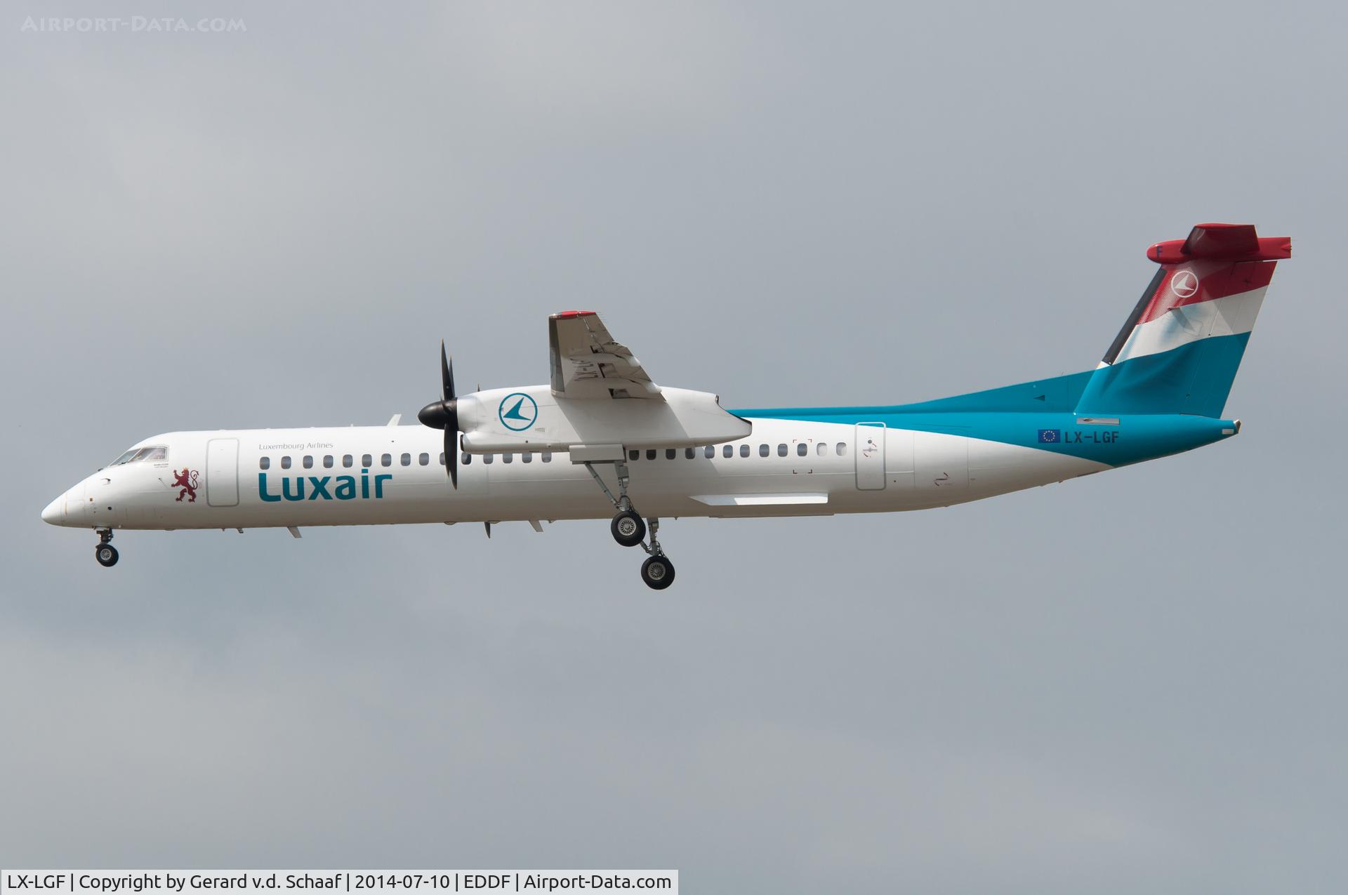 LX-LGF, 2011 De Havilland Canada DHC-8-402Q Dash 8 C/N 4349, Frankfurt, July 2014