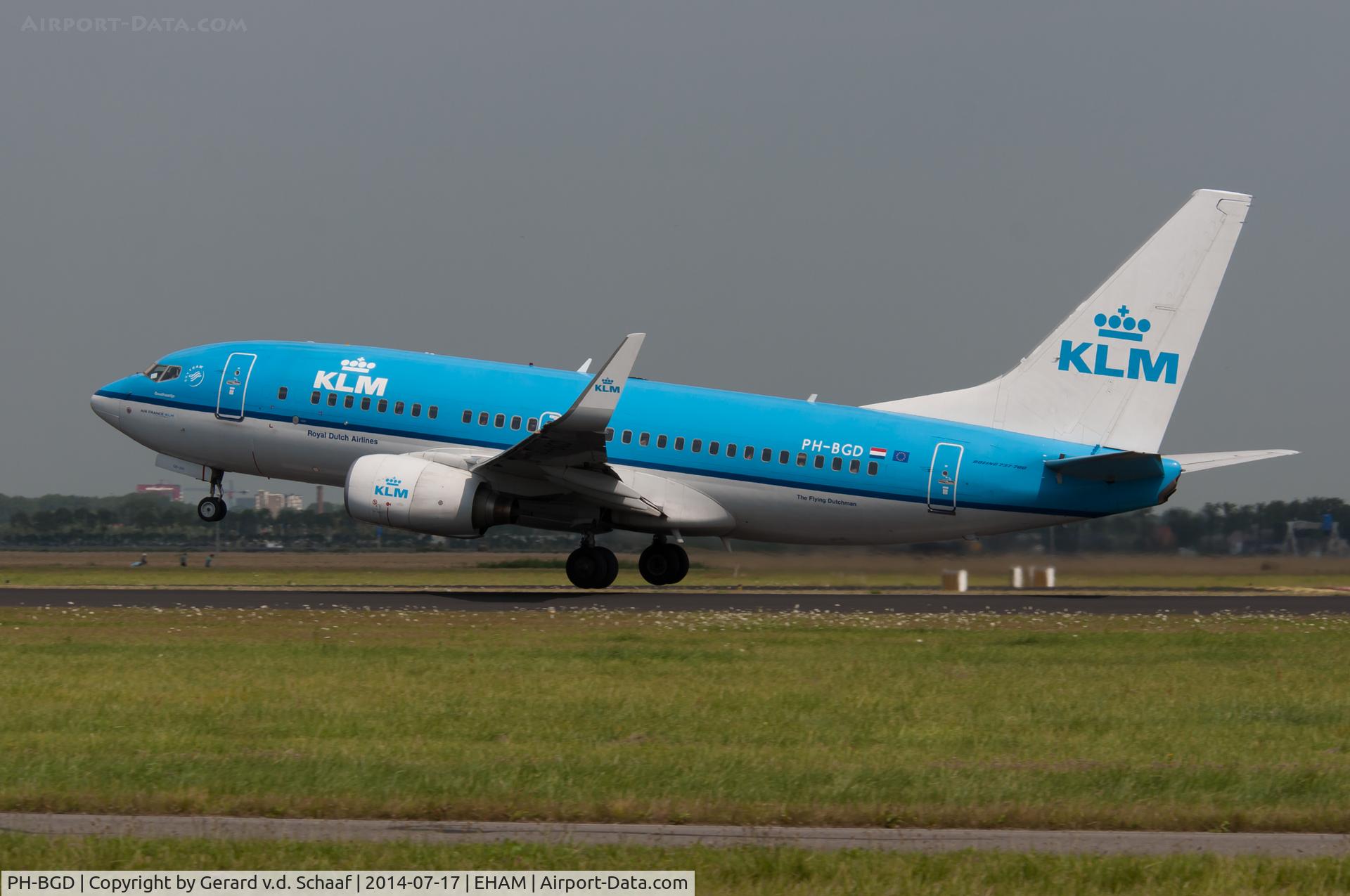 PH-BGD, 2008 Boeing 737-7K2 C/N 30366, Schiphol, July 2014