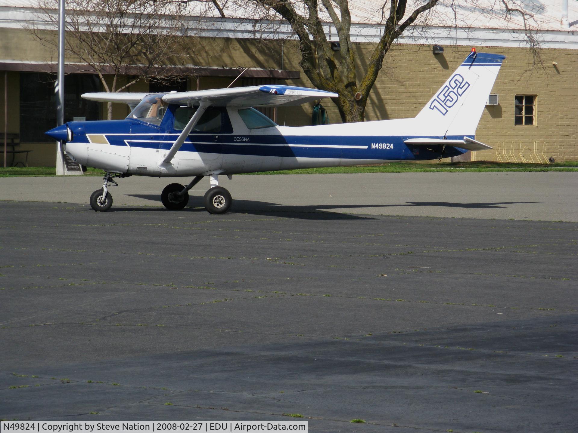 N49824, 1978 Cessna 152 C/N 15281342, 1978 Cessna 152 visiting @ University Airport, Davis, CA