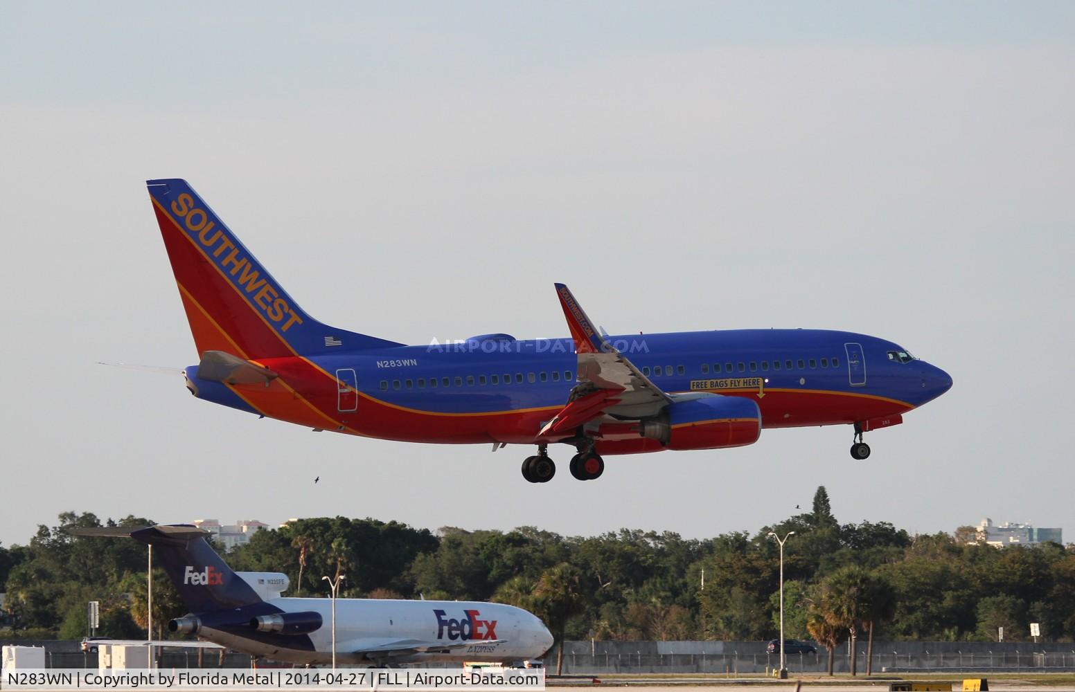 N283WN, 2007 Boeing 737-7H4 C/N 36610, Southwest