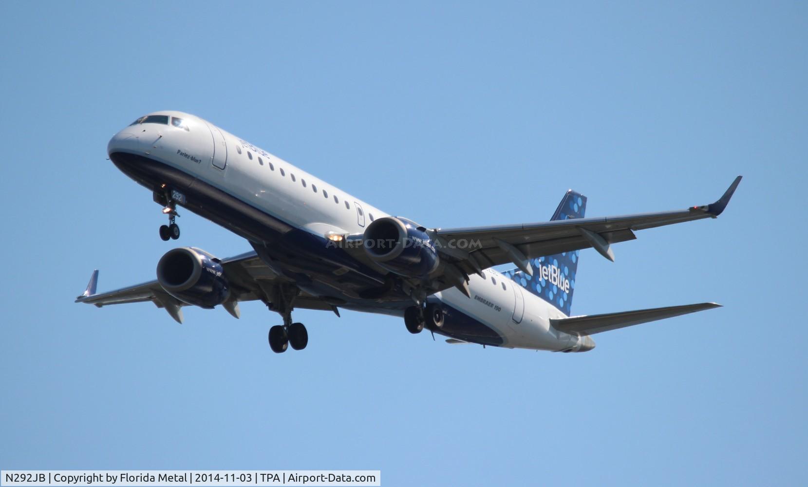 N292JB, 2008 Embraer ERJ-190-100 IGW 190AR C/N 19000179, Jet Blue
