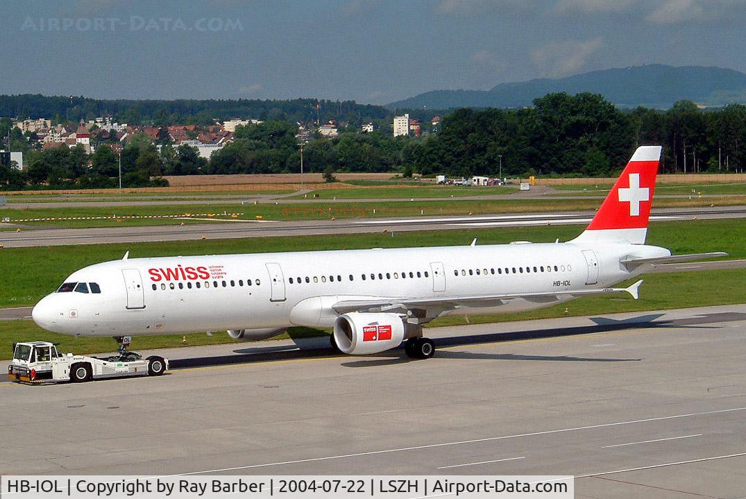 HB-IOL, 1999 Airbus A321-111 C/N 1144, Airbus A321-111 [1144] (Swiss international Air Lines) Zurich~HB 22/07/2004