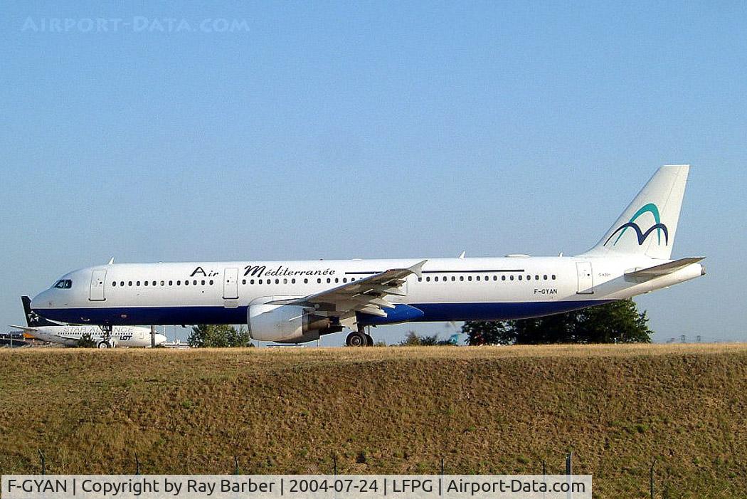 F-GYAN, 1995 Airbus A321-111 C/N 535, Airbus A321-111 [0535] (Air Mediterranee) Paris-Charles De Gaulle~F 24/07/2004