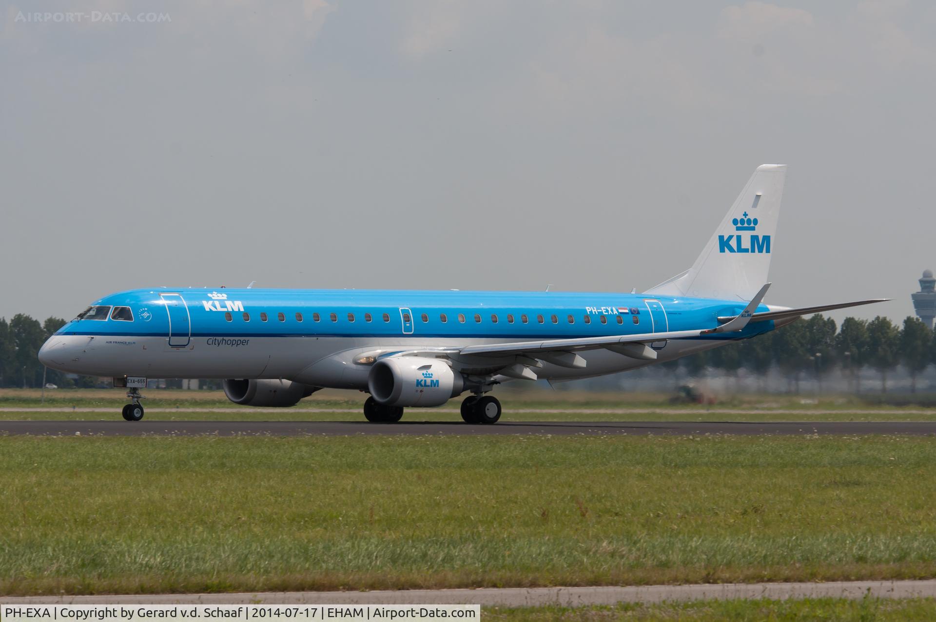 PH-EXA, 2013 Embraer 190LR (ERJ-190-100LR) C/N 19000655, Schiphol, July 2014