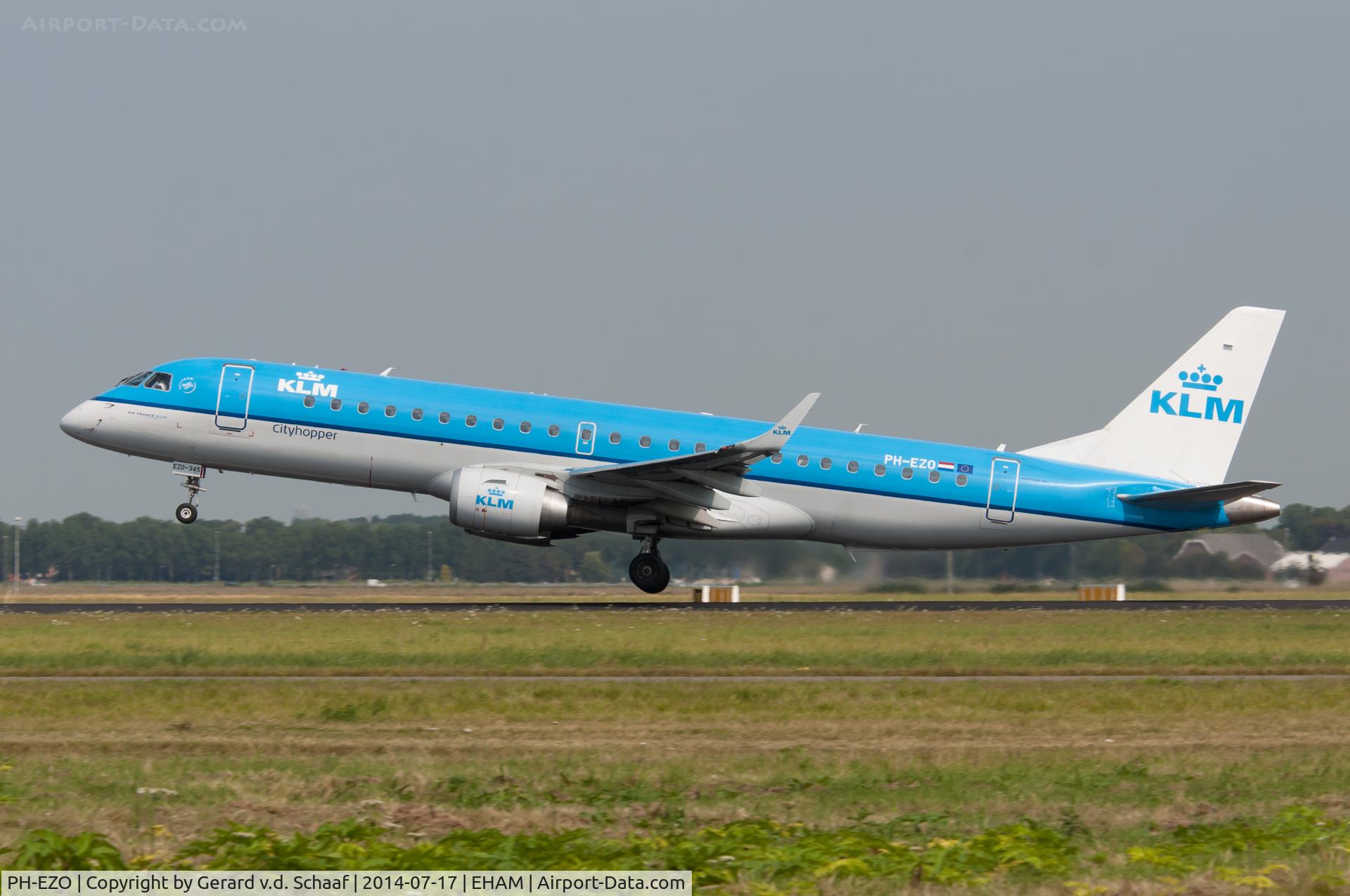 PH-EZO, 2010 Embraer 190LR (ERJ-190-100LR) C/N 19000345, Schiphol, July 2014