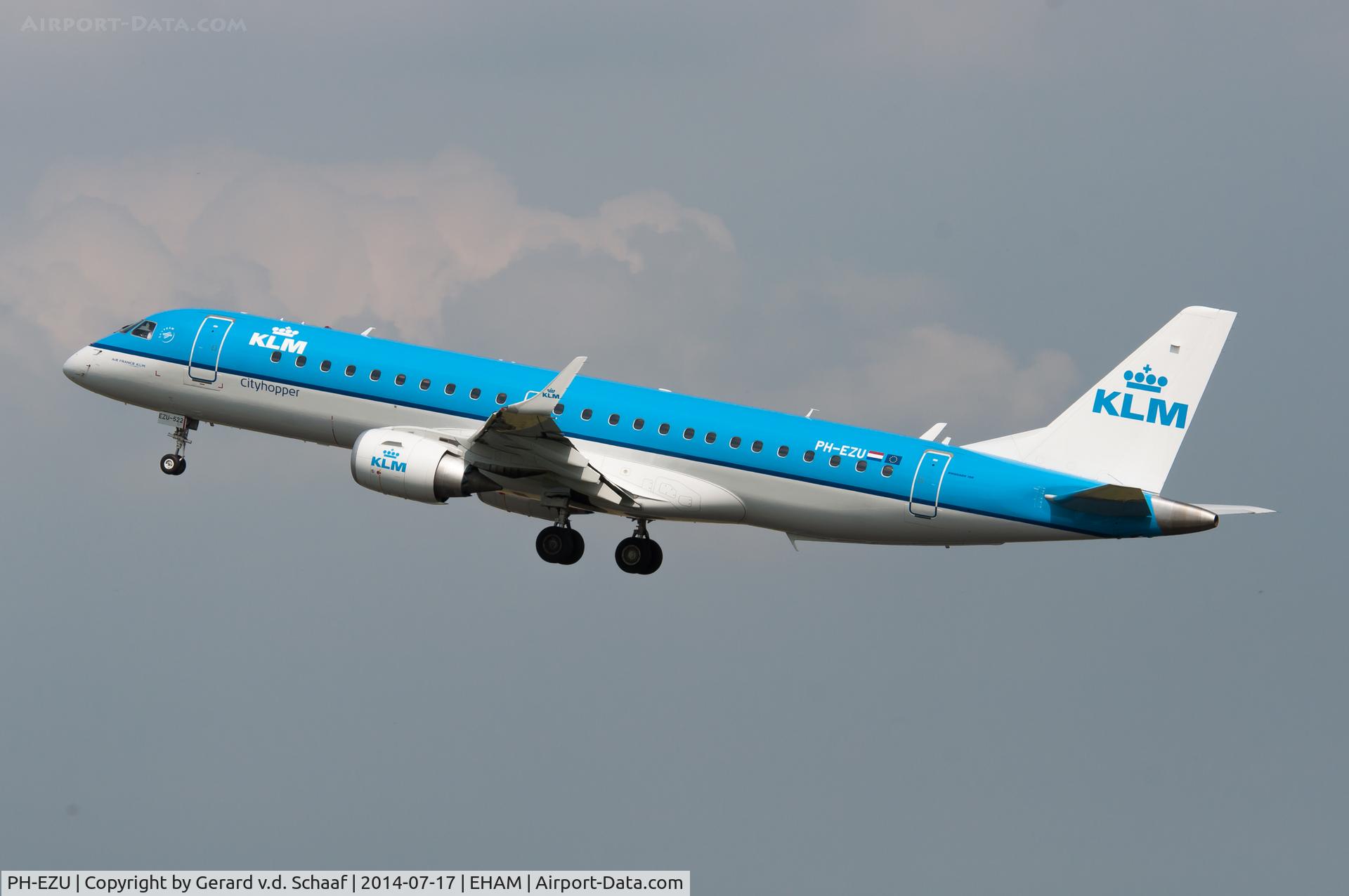 PH-EZU, 2012 Embraer 190LR (ERJ-190-100LR) C/N 19000522, Schiphol, July 2014