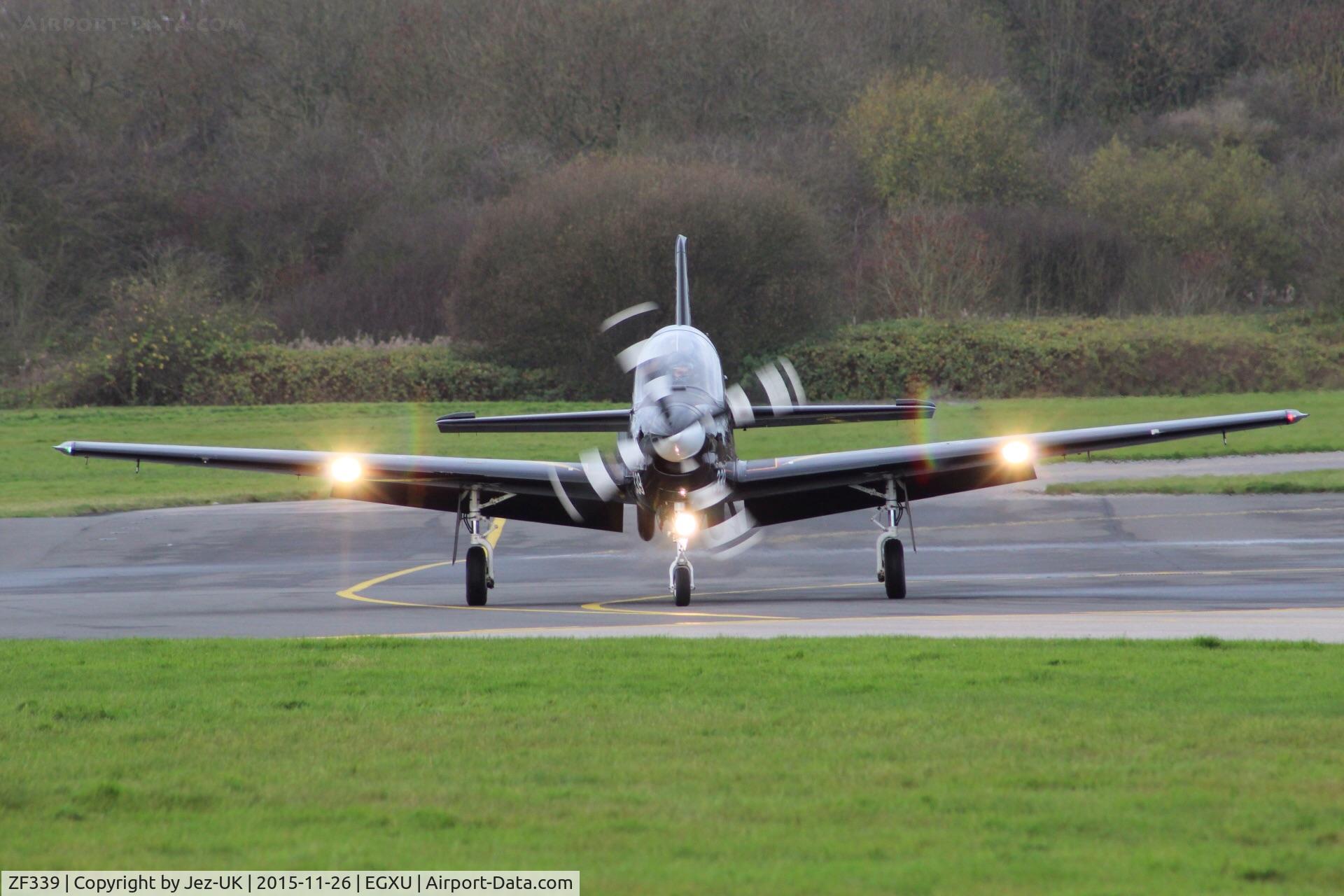 ZF489, 1992 Short S-312 Tucano T1 C/N S150/T121, taxi-in from runway 04,