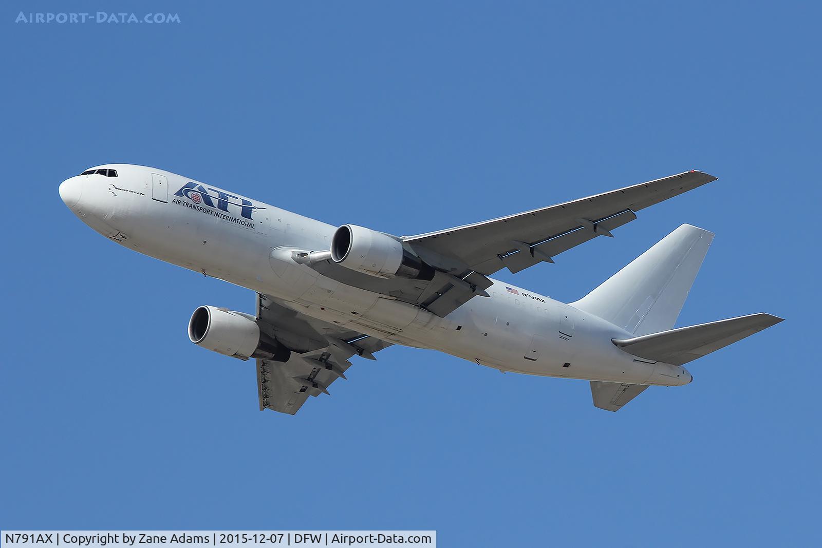 N791AX, 1984 Boeing 767-281 C/N 23141, Departing DFW airport