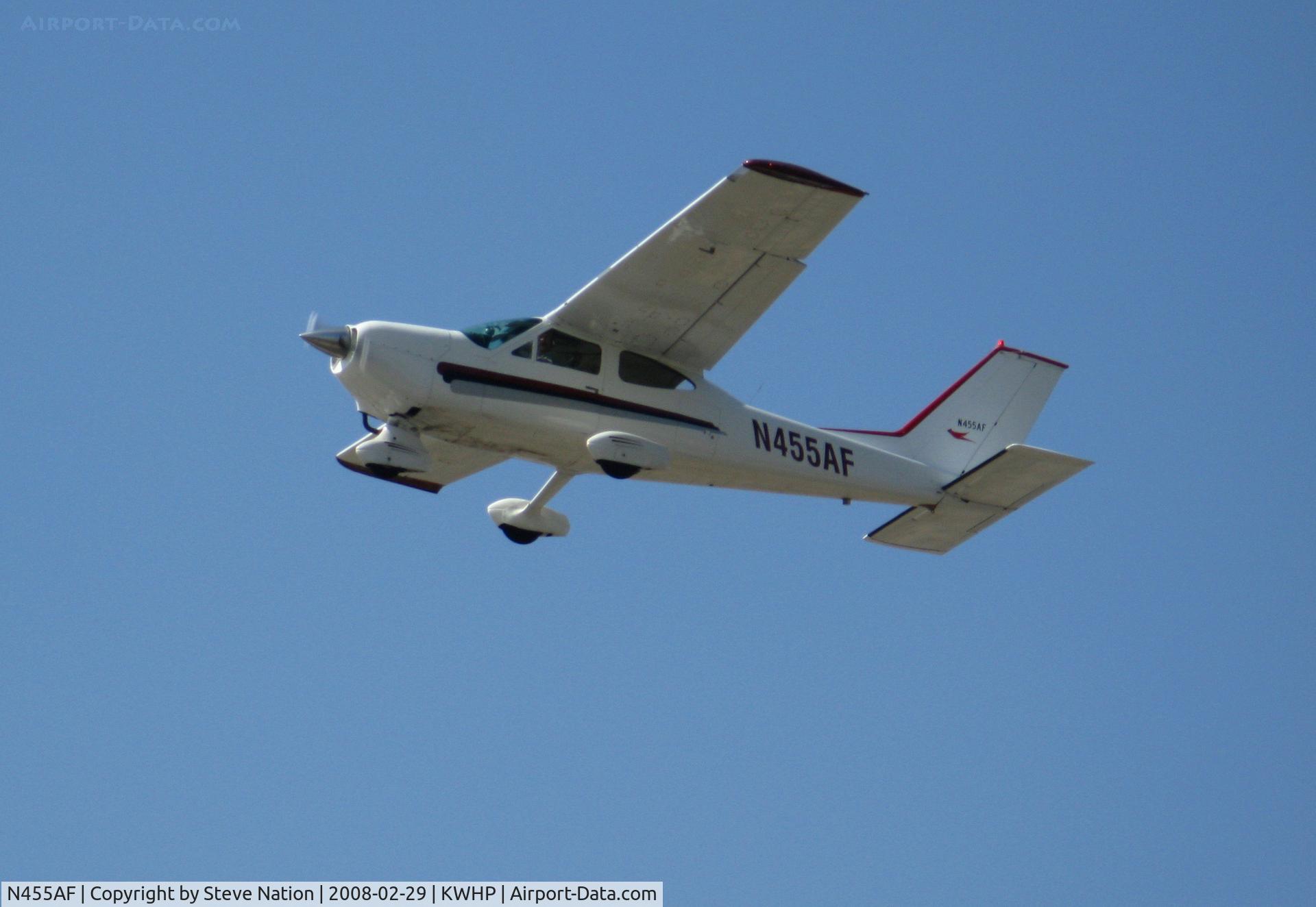 N455AF, 1968 Cessna 177A Cardinal C/N 17701336, Arizona-based 1968 Cessna 177A Cardinal climbing out after visit @ Whiteman Airport, Pacoima, CA
