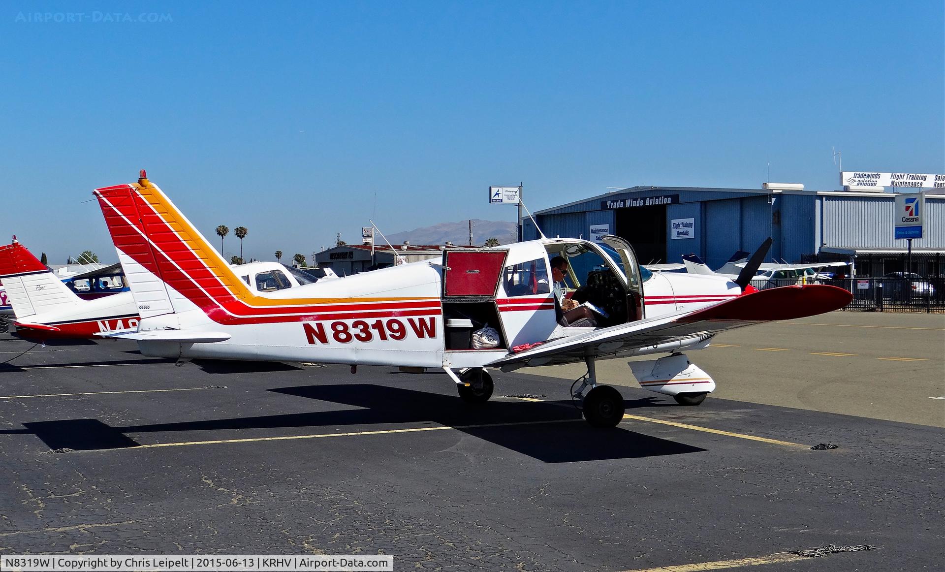 N8319W, 1965 Piper PA-28-180 C/N 28-2494, California-based 1965 Piper PA-28-180 parked on the visitor's ramp at Reid Hillview Airport, San Jose, CA.