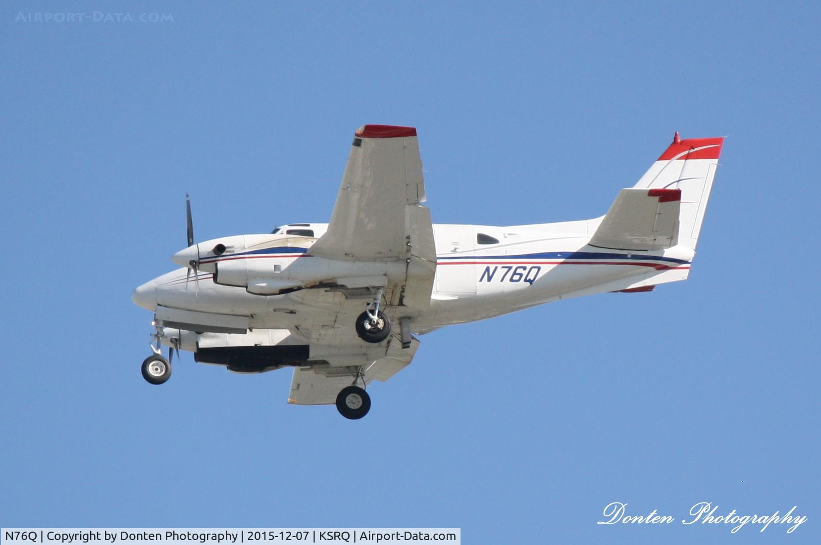 N76Q, 1967 Beech U-21A Ute C/N LM-15, Beechcraft King Air 90 (N76Q) arrives at Sarasota-Bradenton International Airport