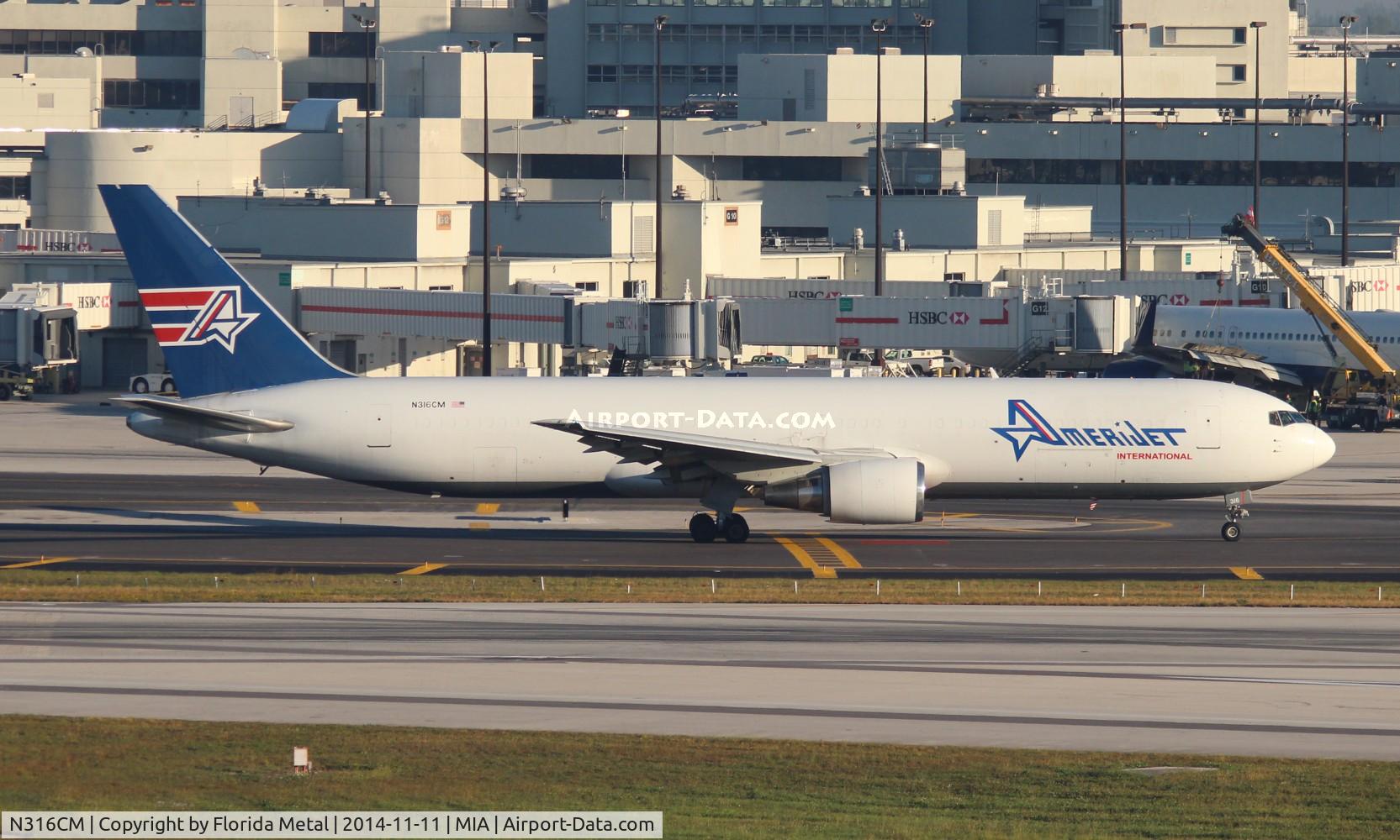 N316CM, 1988 Boeing 767-338 C/N 24146, Amerijet