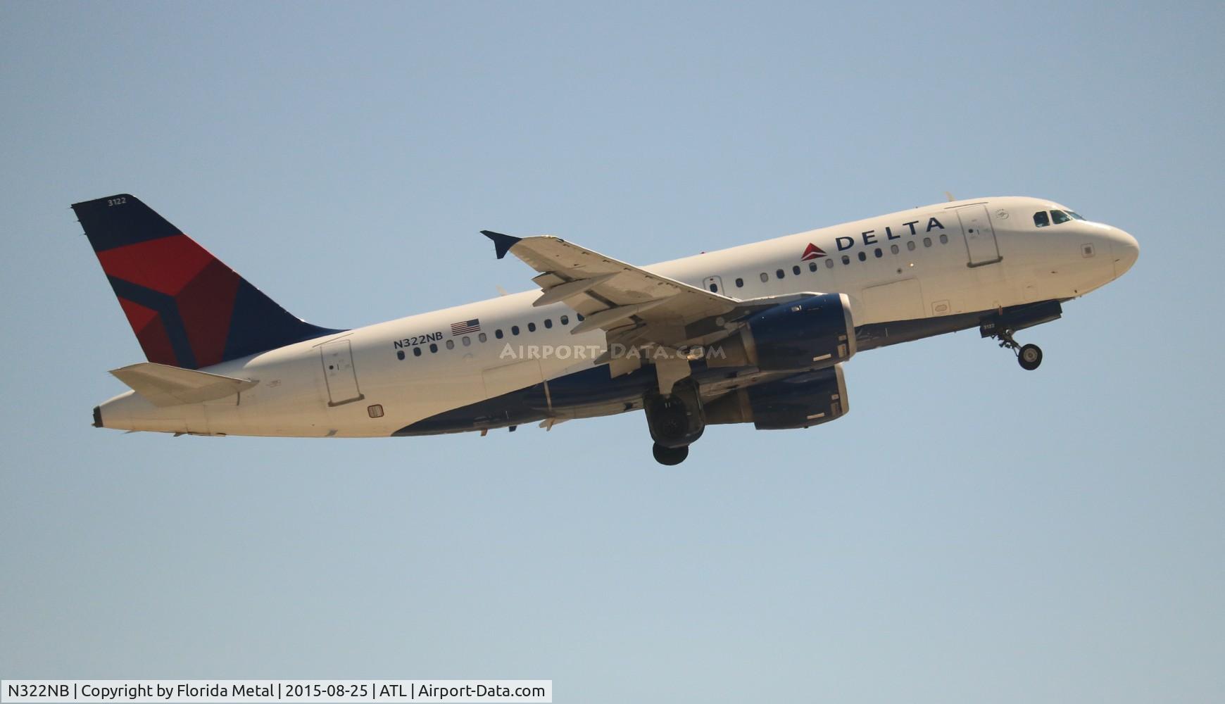 N322NB, 2001 Airbus A319-114 C/N 1434, Delta