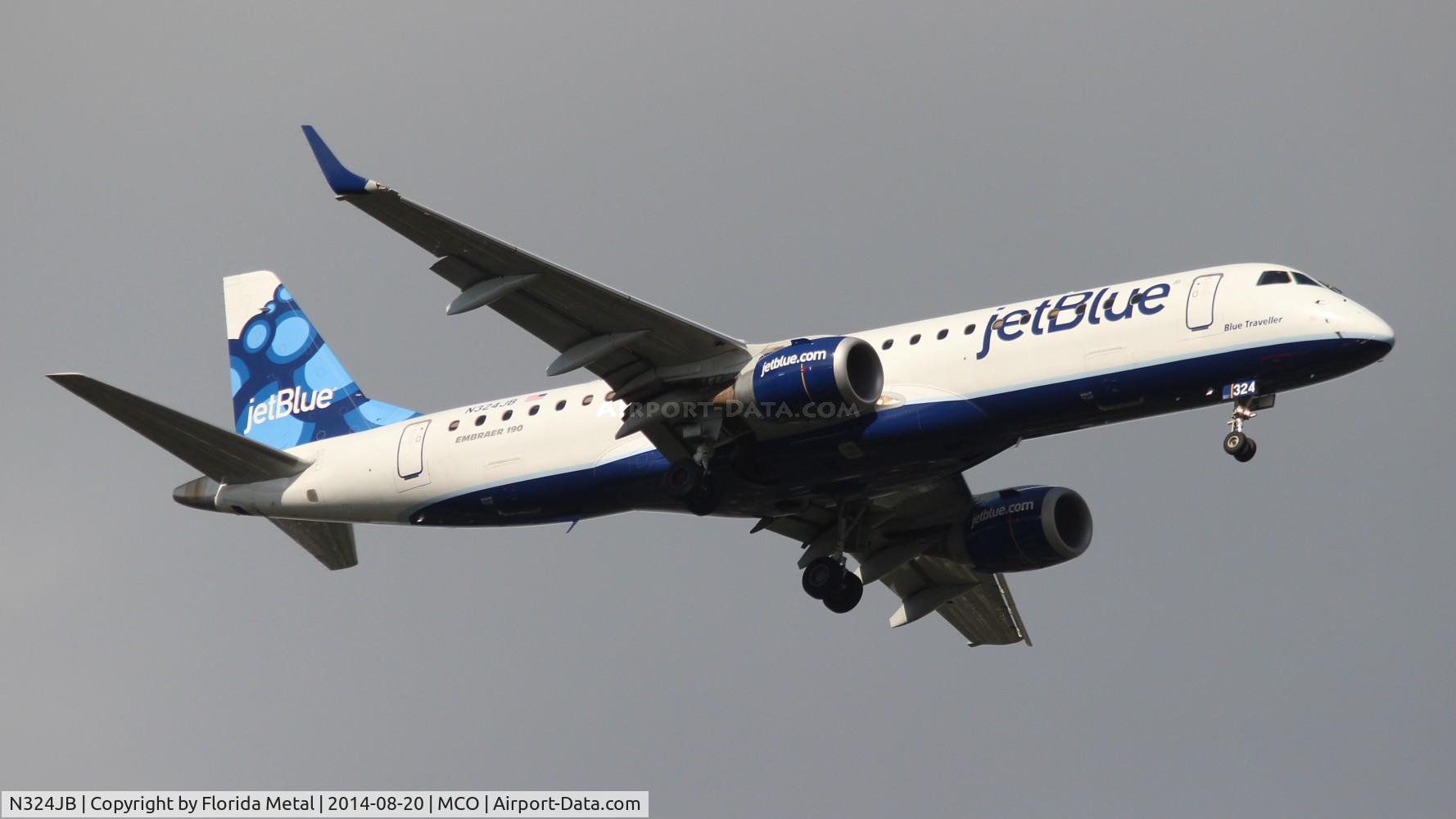 N324JB, 2010 Embraer ERJ-190-100 IGW 190AR C/N 19000388, Jet Blue
