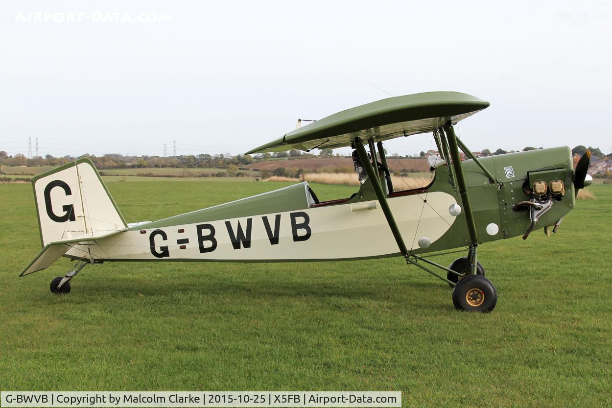 G-BWVB, 1997 Pietenpol Air Camper C/N PFA 047-11777, Pietenpol Air Camper. A visitor to Fishburn Airfield, October 25th 2015.