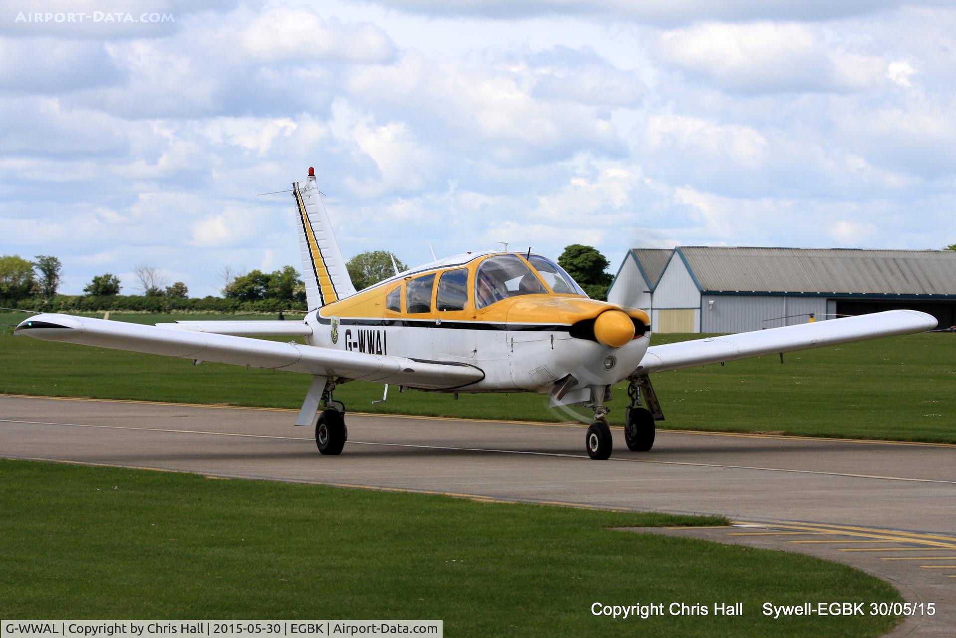 G-WWAL, 1968 Piper PA-28R-180 Cherokee Arrow C/N 28R-30461, at Aeroexpo 2015