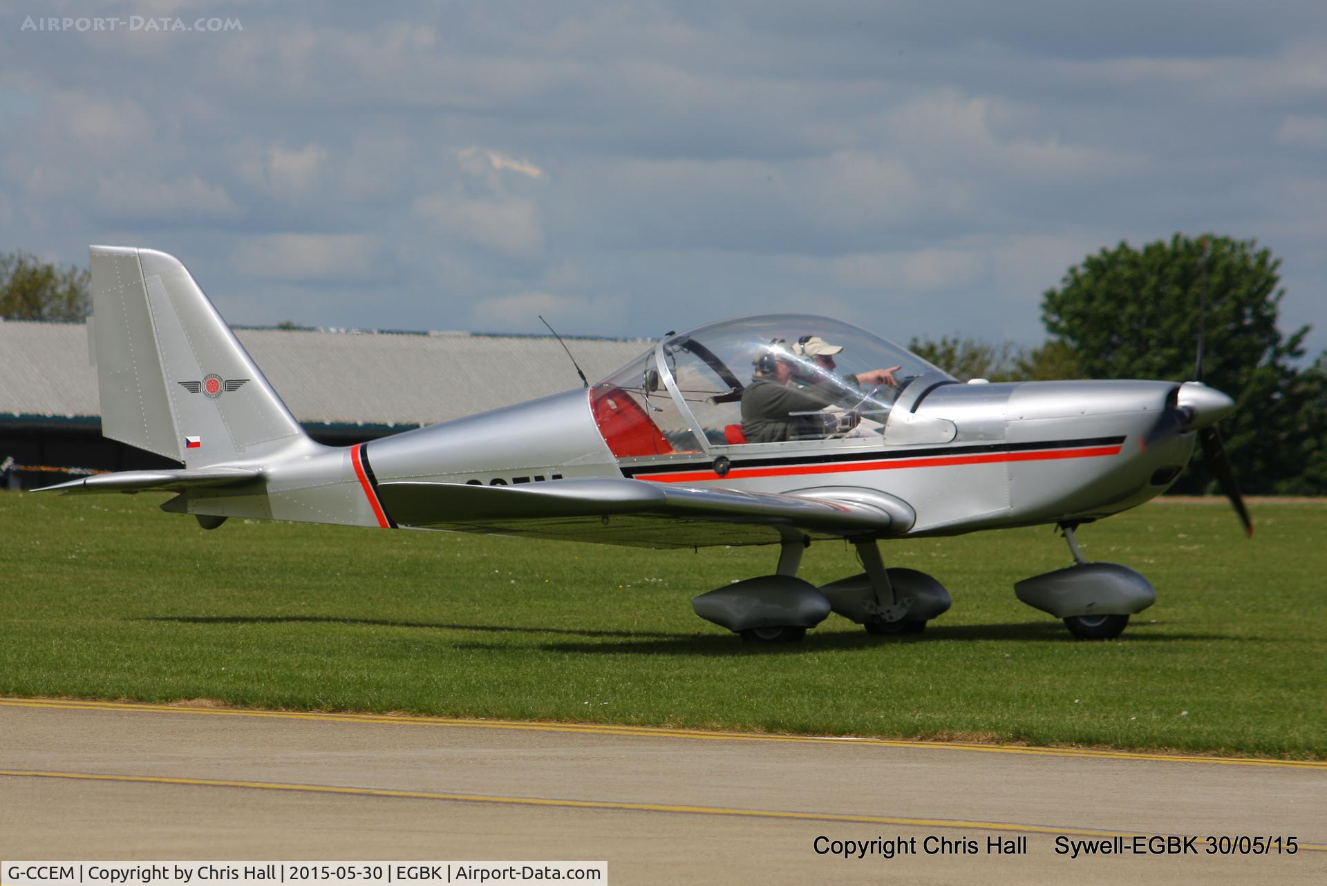 G-CCEM, 2003 Aerotechnik EV-97A Eurostar C/N PFA 315-13987, at Aeroexpo 2015