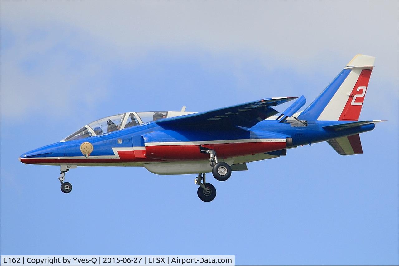 E162, Dassault-Dornier Alpha Jet E C/N E162, Dassault-Dornier Alpha Jet E (F-TERJ), Athos 02 of Patrouille de France 2015, Short approach rwy 29, Luxeuil-St Sauveur Air Base 116 (LFSX) Open day 2015