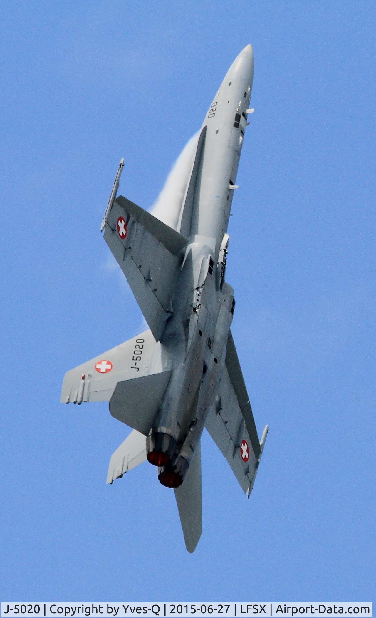 J-5020, McDonnell Douglas F/A-18C Hornet C/N 1369/SFC020, Swiss Air Force McDonnell Douglas FA-18C Hornet, On display, Luxeuil-Saint Sauveur Air Base 116 (LFSX) Open day 2015