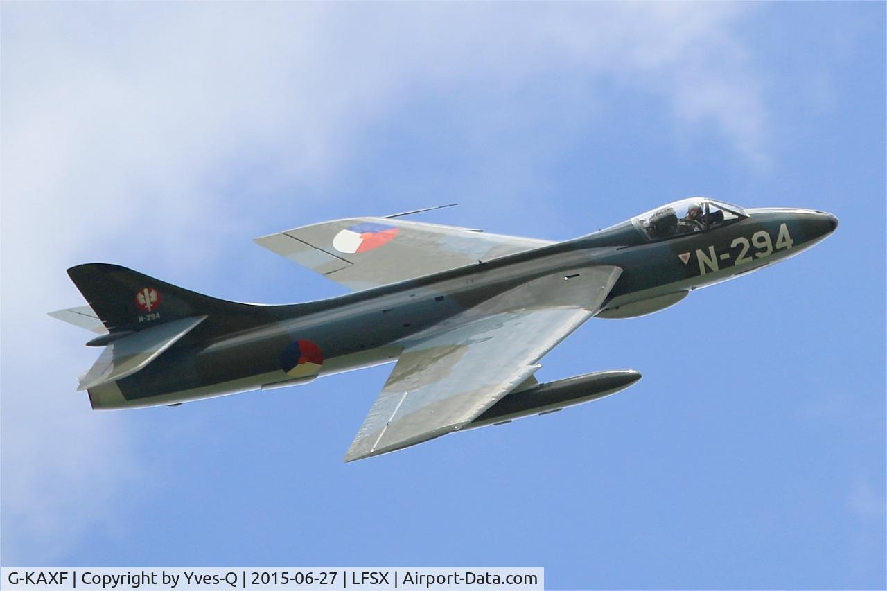 G-KAXF, 1956 Hawker Hunter F.6A C/N S4/U/3361, Hawker Hunter F.6A, On display, Luxeuil-St Sauveur Air Base 116 (LFSX) Open day 2015