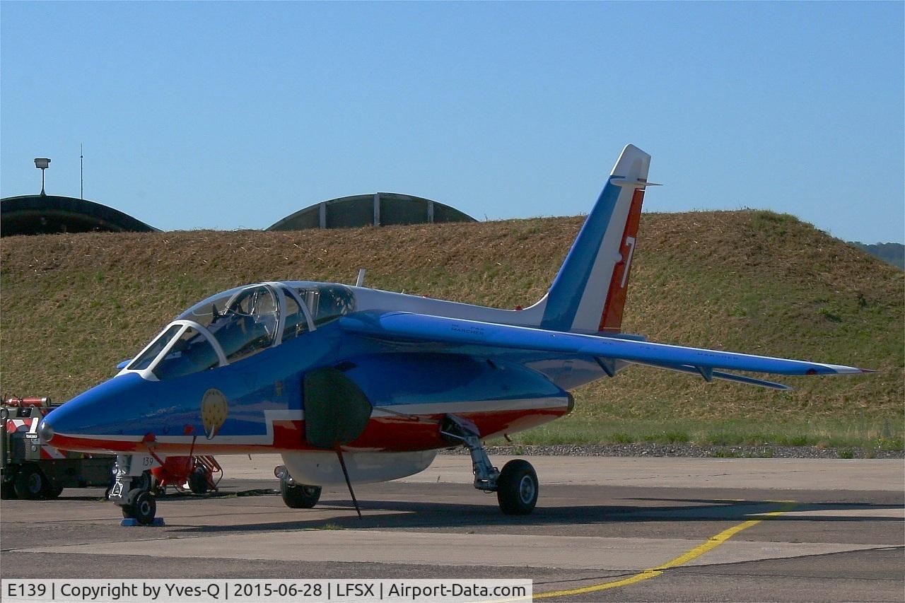 E139, Dassault-Dornier Alpha Jet E C/N E139, Dassault-Dornier Alpha Jet E (F-UGFC), Athos 07 of Patrouille de France 2015, Static display, Luxeuil-St Sauveur Air Base 116 (LFSX) Open day 2015