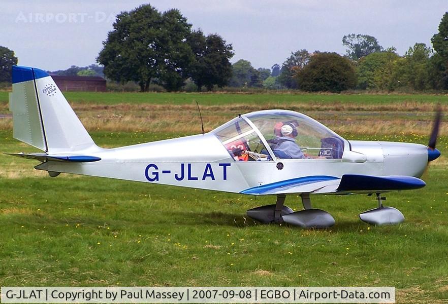G-JLAT, 2003 Aerotechnik EV-97 Eurostar C/N PFA 315-14068, Visitor to EGBO.