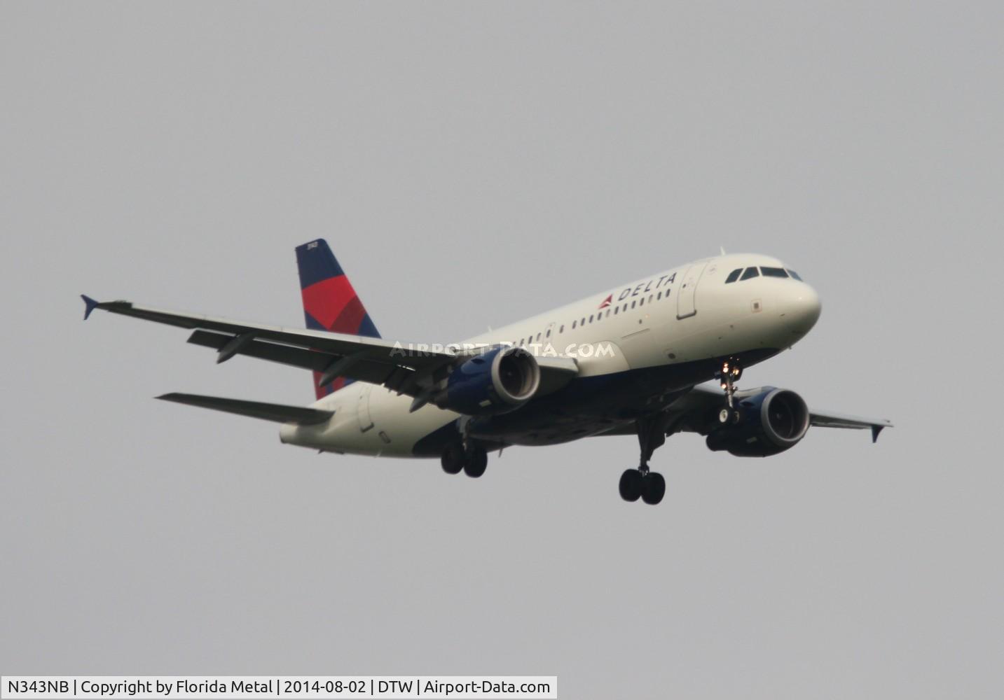 N343NB, 2002 Airbus A319-114 C/N 1752, Delta