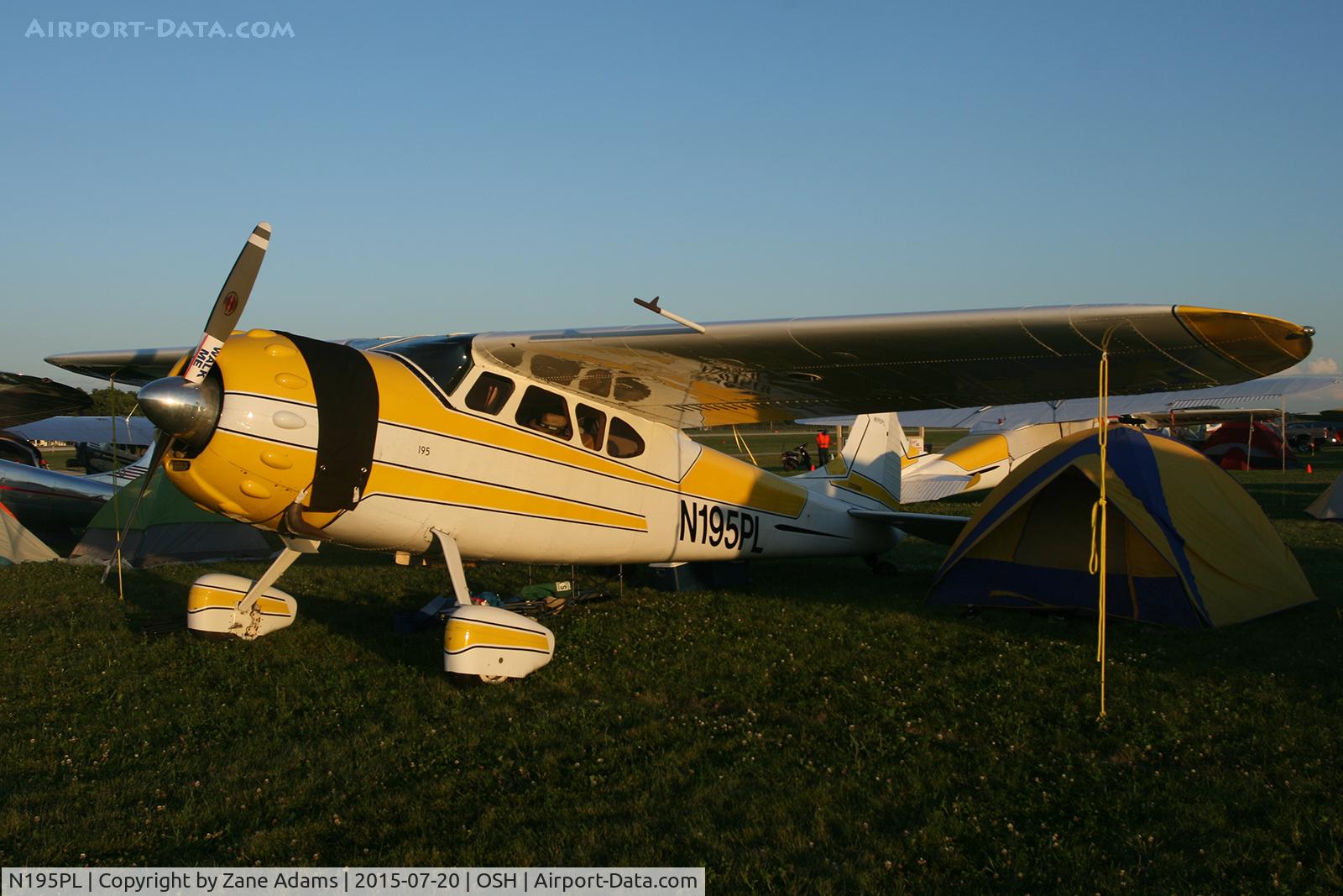 N195PL, 1948 Cessna 195 C/N 7262, 2015 EAA AirVenture - Oshkosh, Wisconsin.