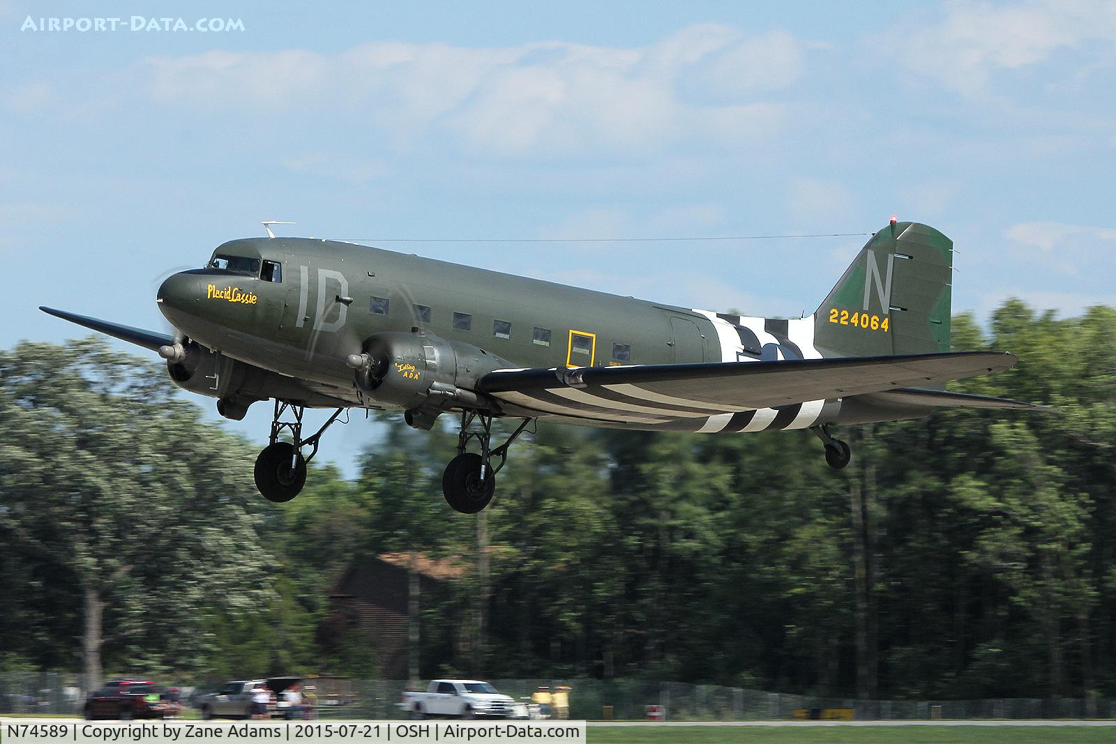 N74589, 1943 Douglas DC3C-S1C3G (C-47A) C/N 9926, 2015 EAA AirVenture - Oshkosh, Wisconsin.