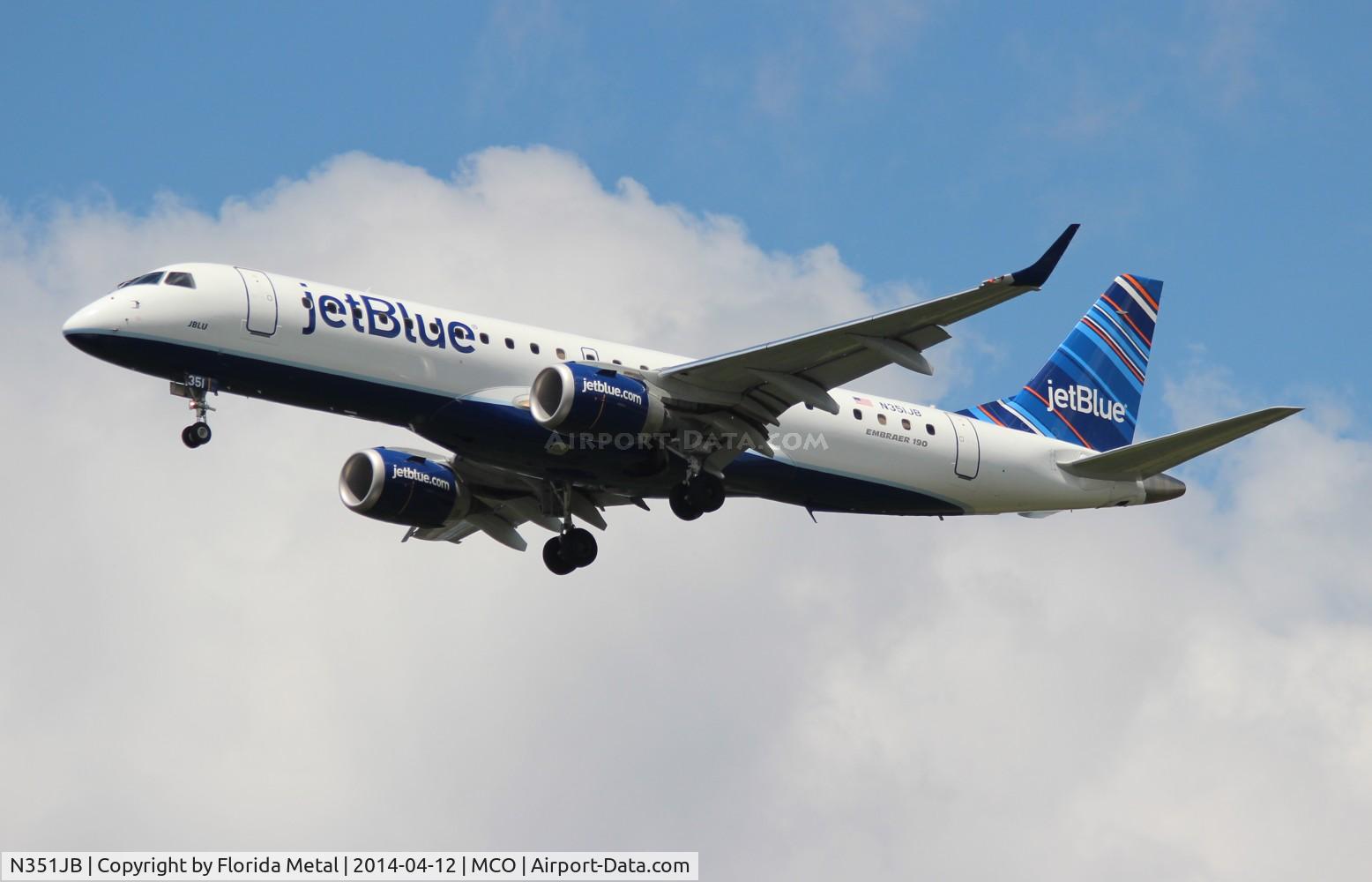 N351JB, 2012 Embraer E190 (ERJ-190-100) C/N 19000549, Jet Blue