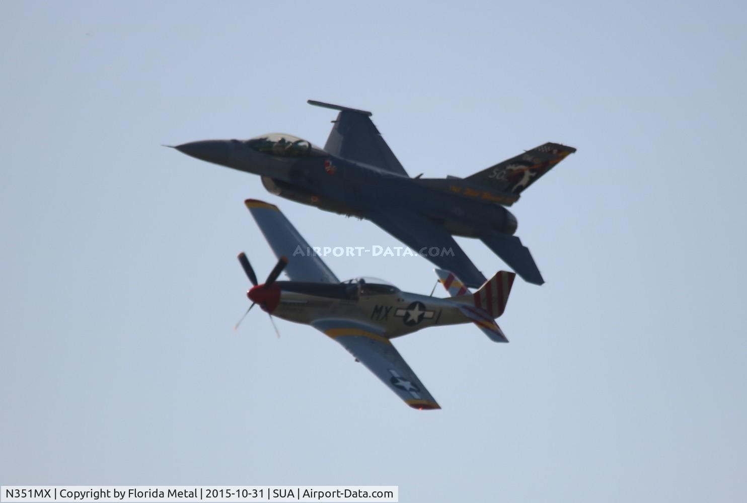 N351MX, 1944 North American P-51D Mustang C/N 122-40931 (44-74391), February with F-16