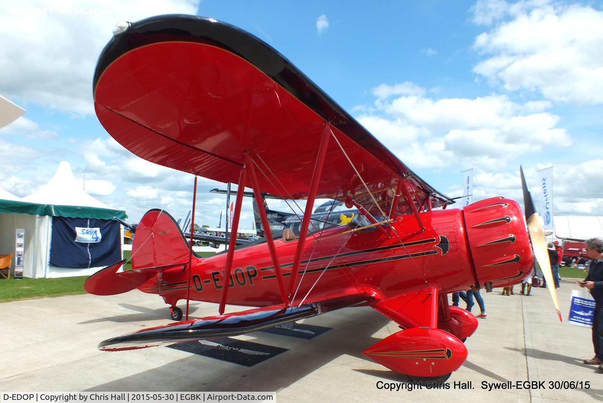 D-EDOP, Waco YMF-F5C C/N F5C-8-137, at Aeroexpo 2015