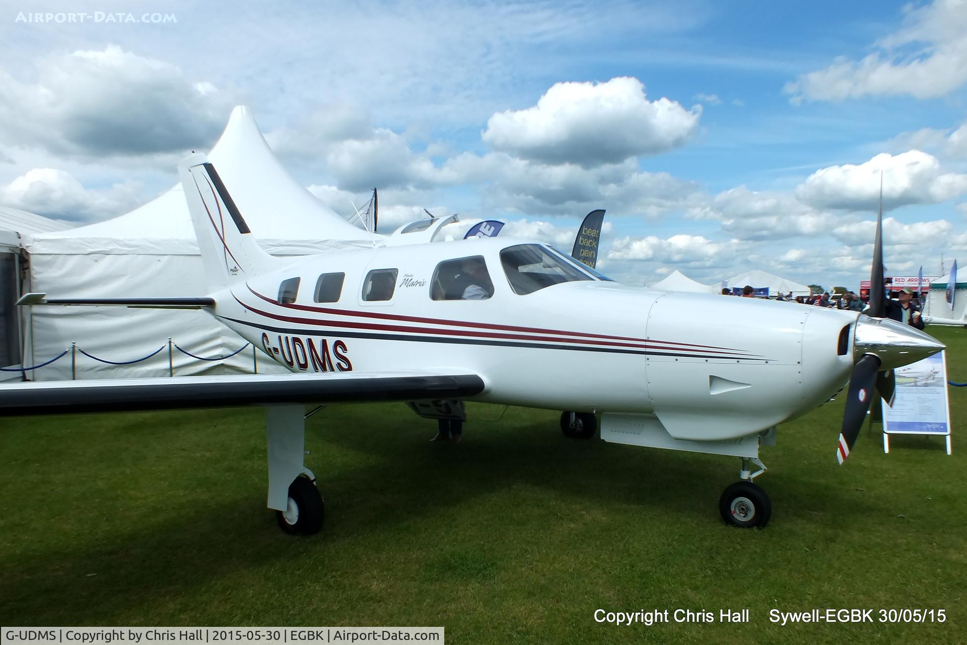 G-UDMS, 2008 Piper PA-46R-350T Malibu Matrix C/N 4692068, at Aeroexpo 2015