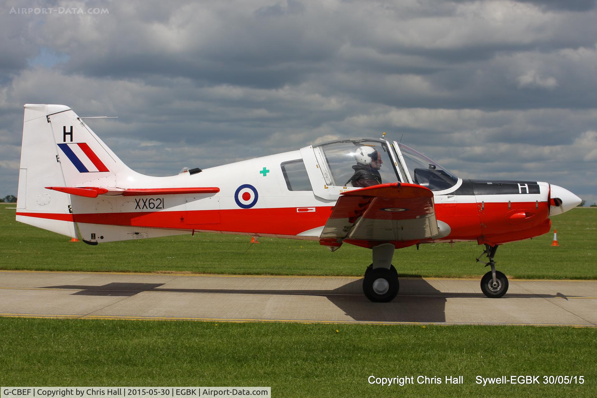 G-CBEF, 1974 Scottish Aviation Bulldog T.1 C/N BH120/286, at Aeroexpo 2015