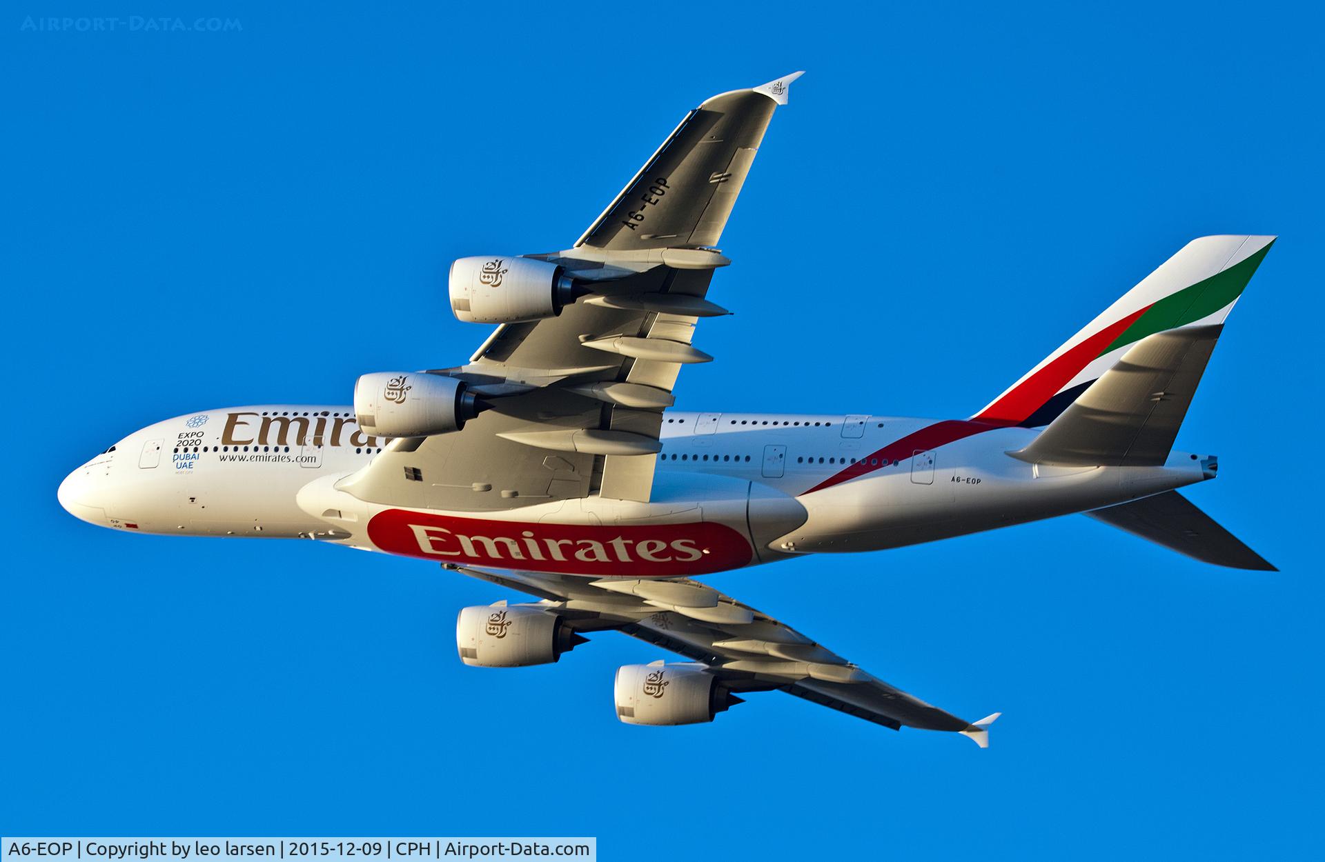 A6-EOP, 2015 Airbus A380-861 C/N 200, Copenhagen T/O RWY 22L