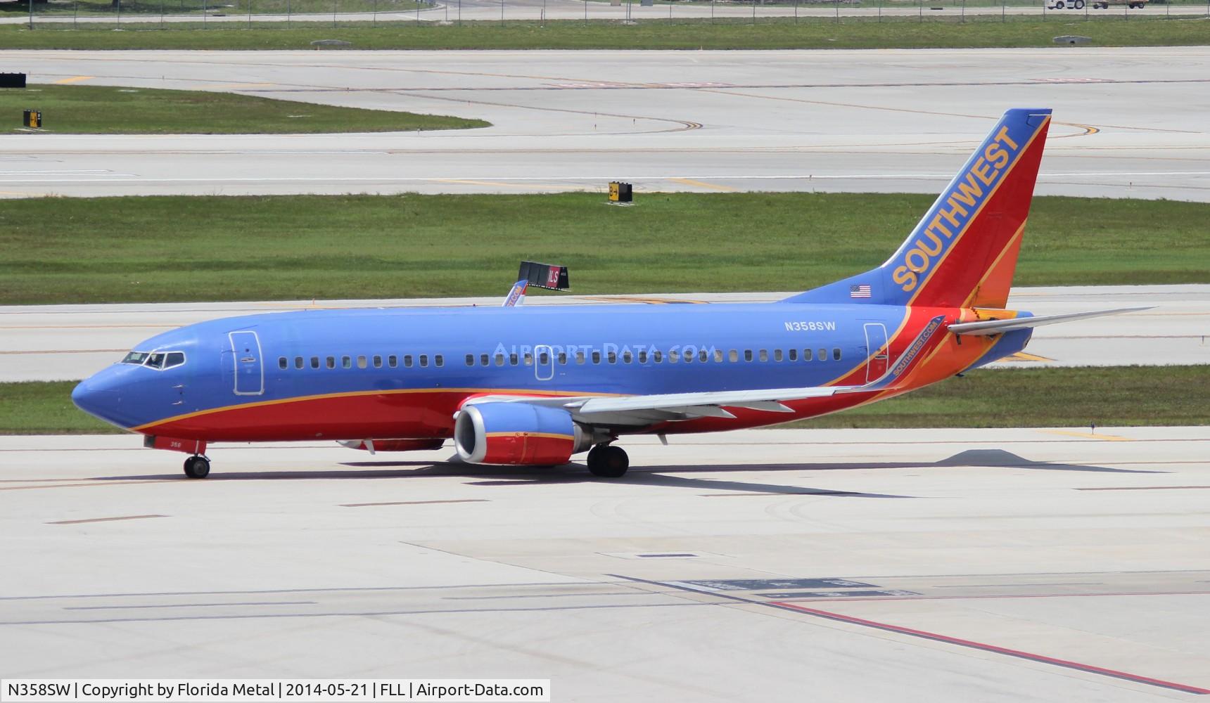 N358SW, 1992 Boeing 737-3H4 C/N 26595, Southwest