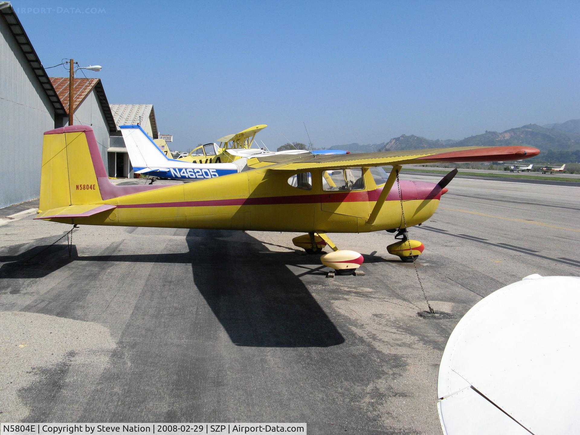 N5804E, 1959 Cessna 150 C/N 17304, Straight-tail 1959 Cessna 150 @ Santa Paula, CA home base