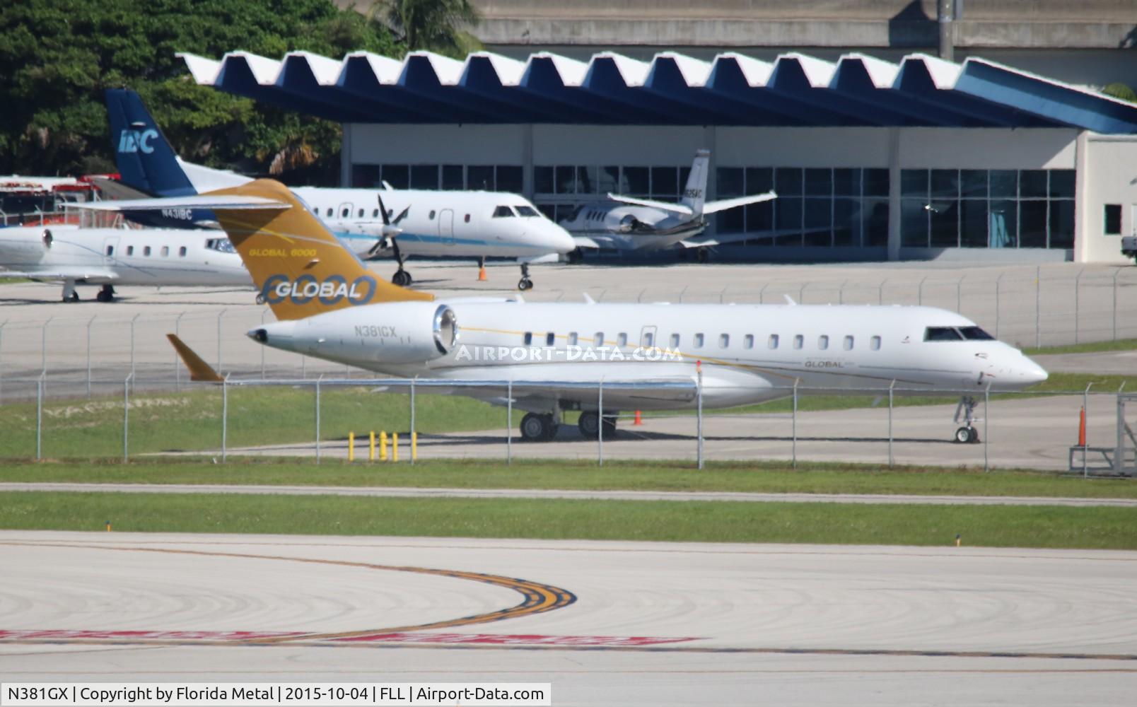 N381GX, 2012 Bombardier Global 6000 (BD-700-1A10) C/N 9381, Global 6000