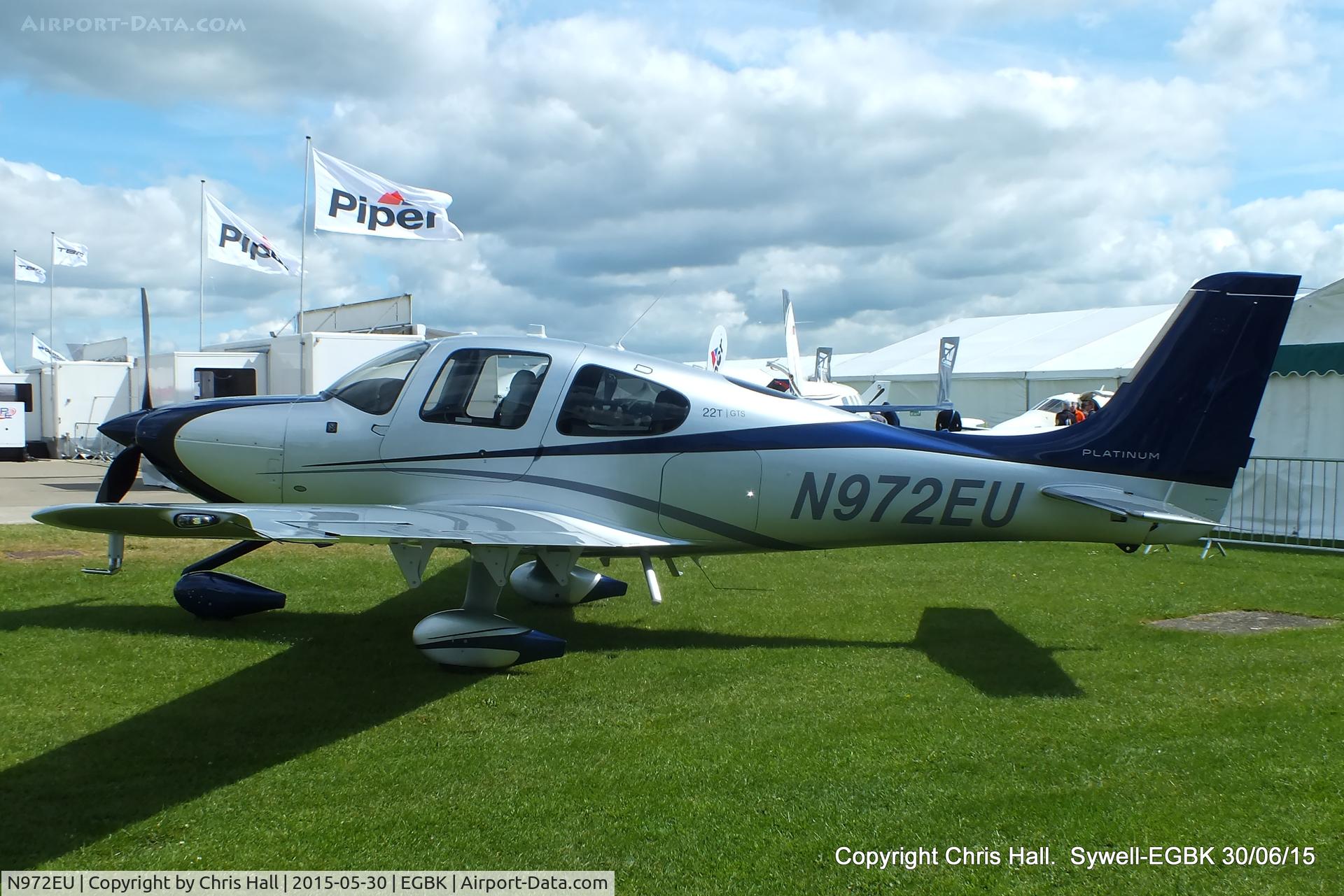 N972EU, 2015 Cirrus SR22T C/N 0972, at Aeroexpo 2015