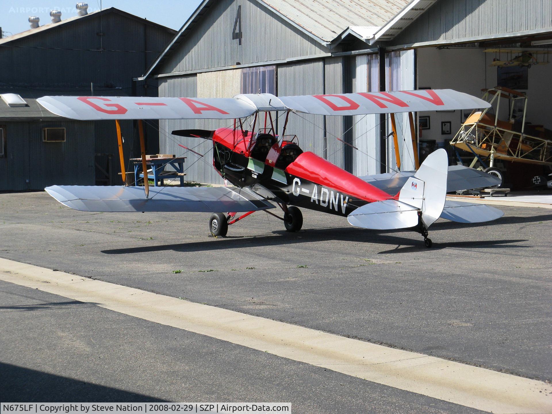 N675LF, 1944 De Havilland DH-82A Tiger Moth II C/N 86572, 1944 de Havilland DH-82A Tiger Moth also carries British registration G-ADNV @ Santa Paula, CA home base