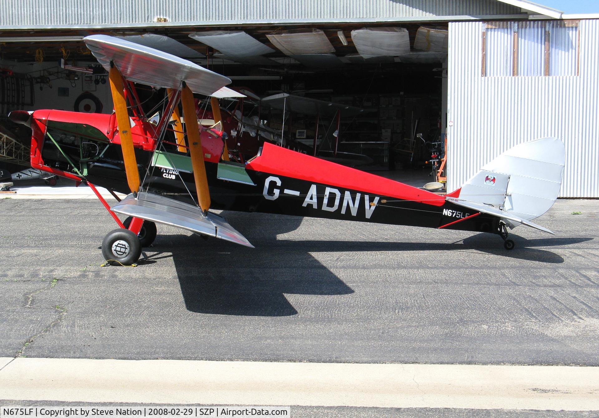 N675LF, 1944 De Havilland DH-82A Tiger Moth II C/N 86572, 1944 de Havilland DH-82A Tiger Moth also carries British registration G-ADNV @ Santa Paula, CA home base