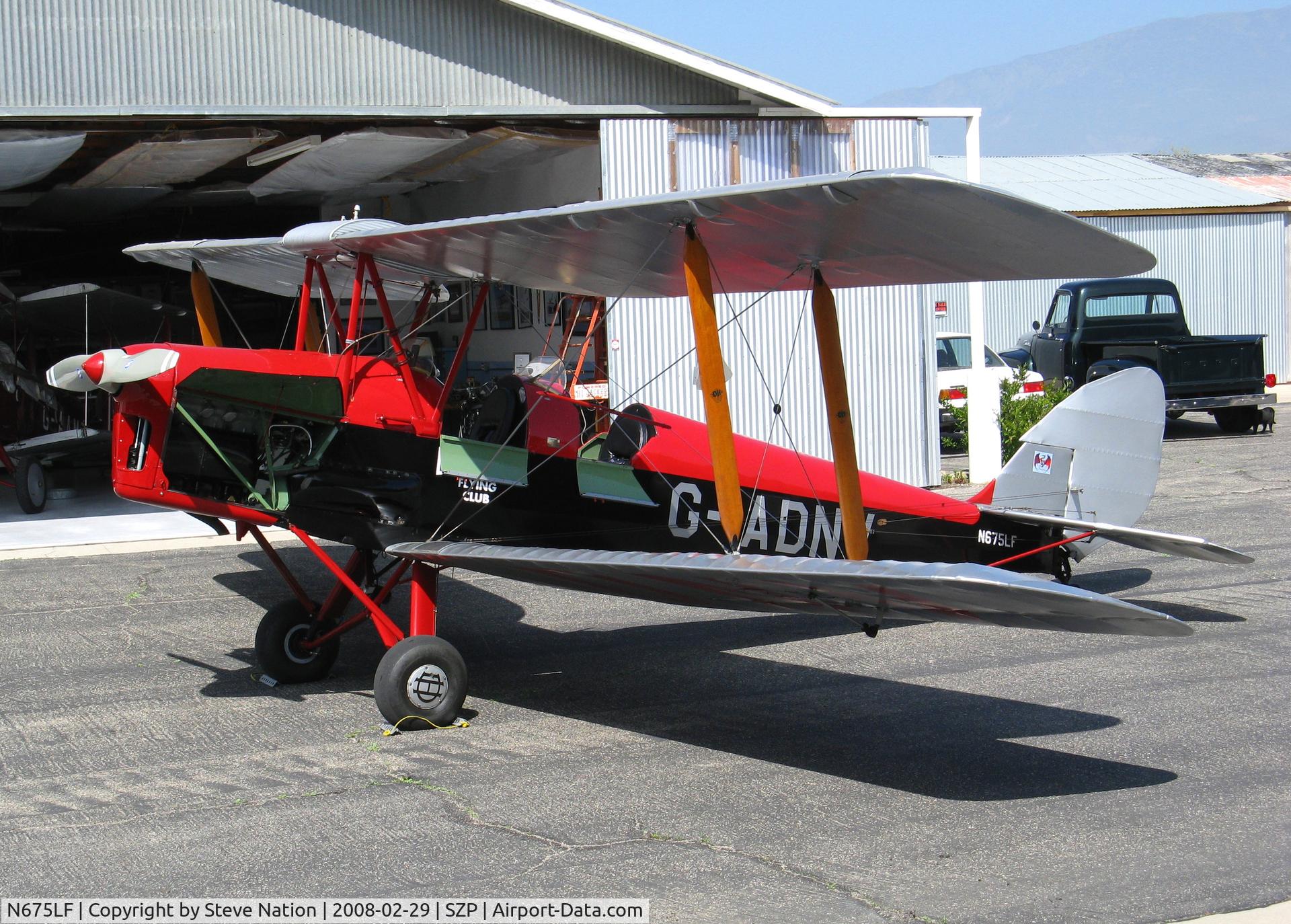 N675LF, 1944 De Havilland DH-82A Tiger Moth II C/N 86572, 1944 de Havilland DH-82A Tiger Moth also carries British registration G-ADNV @ Santa Paula, CA home base