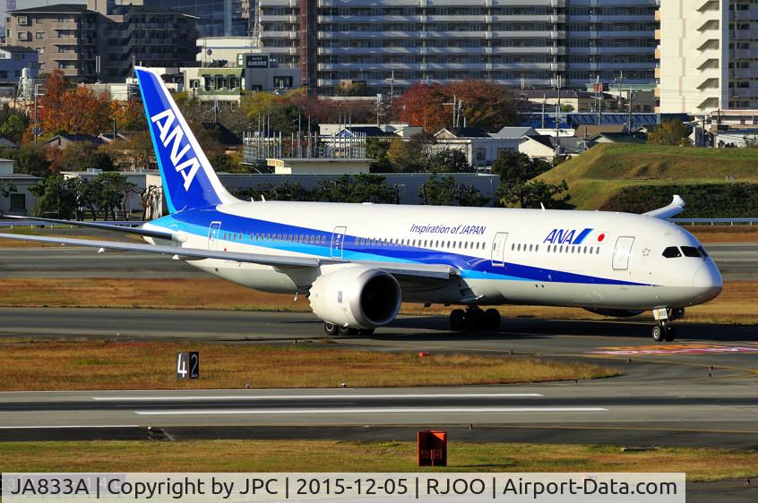 JA833A, 2014 Boeing 787-9 Dreamliner C/N 34524, Arriving at Fall
