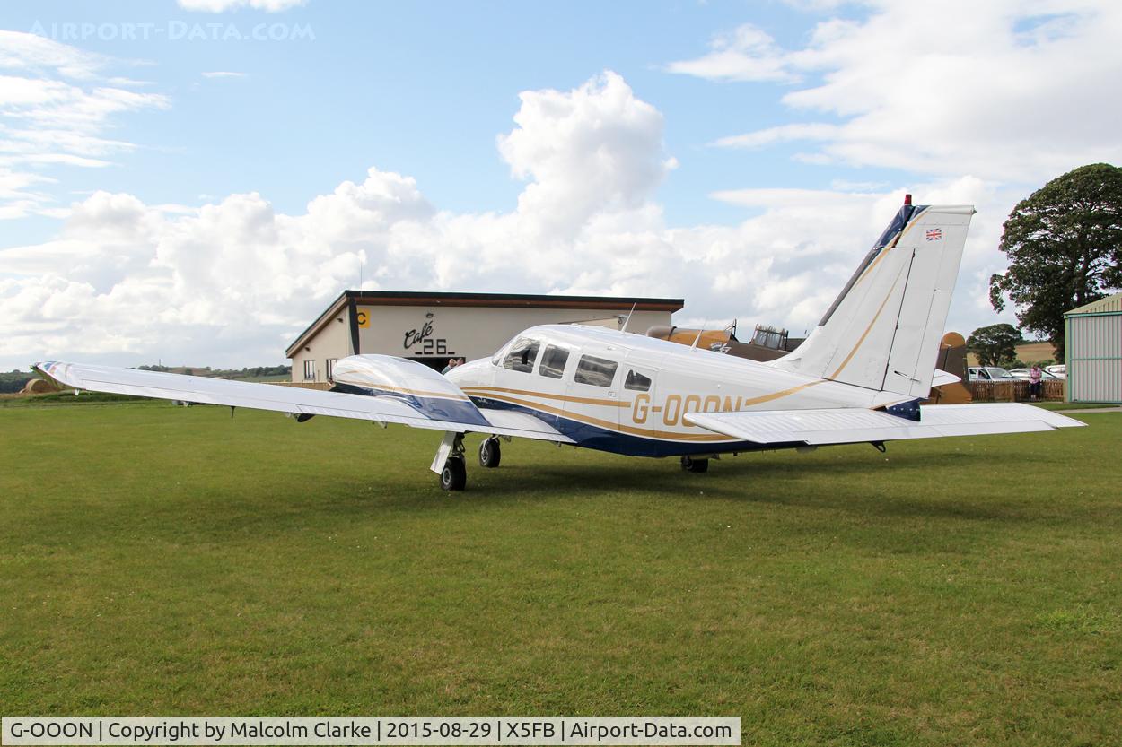 G-OOON, 1982 Piper PA-34-220T Seneca III C/N 34-8533024, Piper PA-34-220T Seneca III, Fishburn Airfield, August 29th 2015.