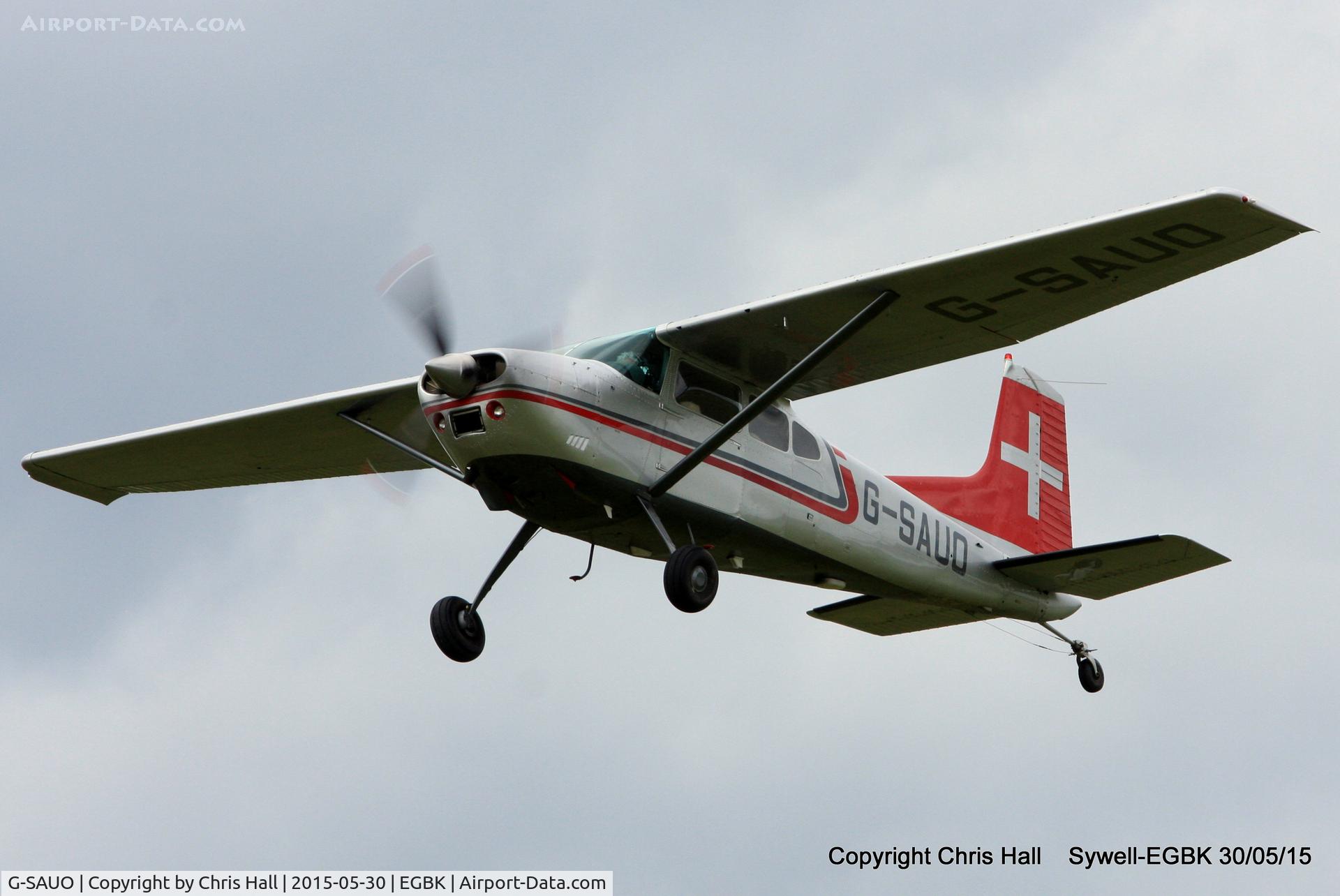 G-SAUO, 1974 Cessna A185F Skywagon 185 C/N 185-02324, at Aeroexpo 2015