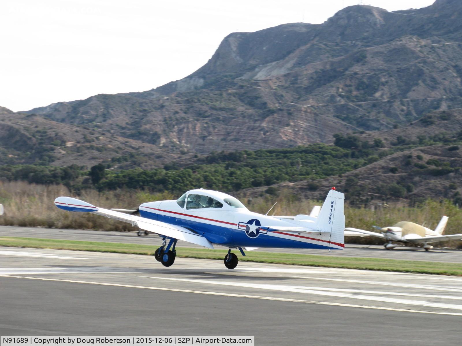 N91689, 1946 North American Navion (NA-145) C/N NAV-4-431, 1946 North American NAVION, Continental E225 Upgrade, landing Rwy 04, Young Eagles flight